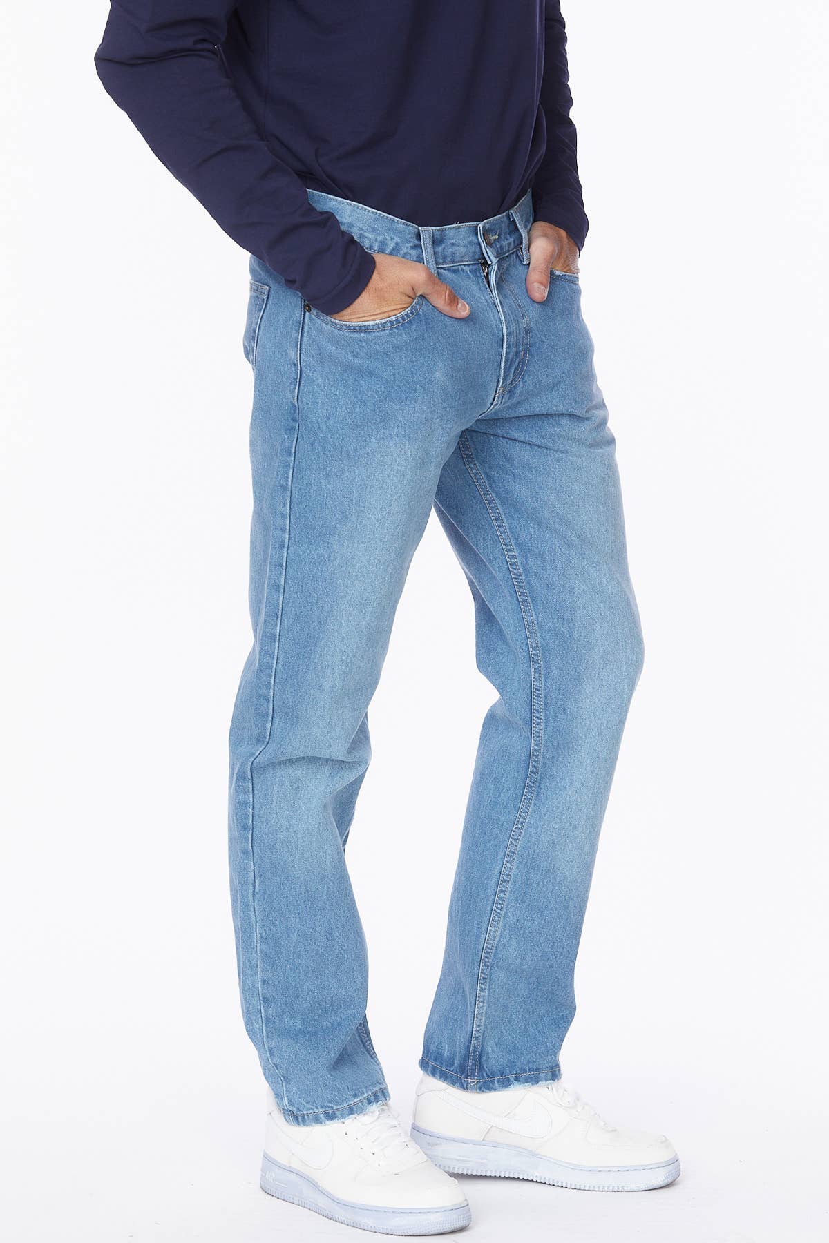 Men's Straight Loose Fit Denim Jeans