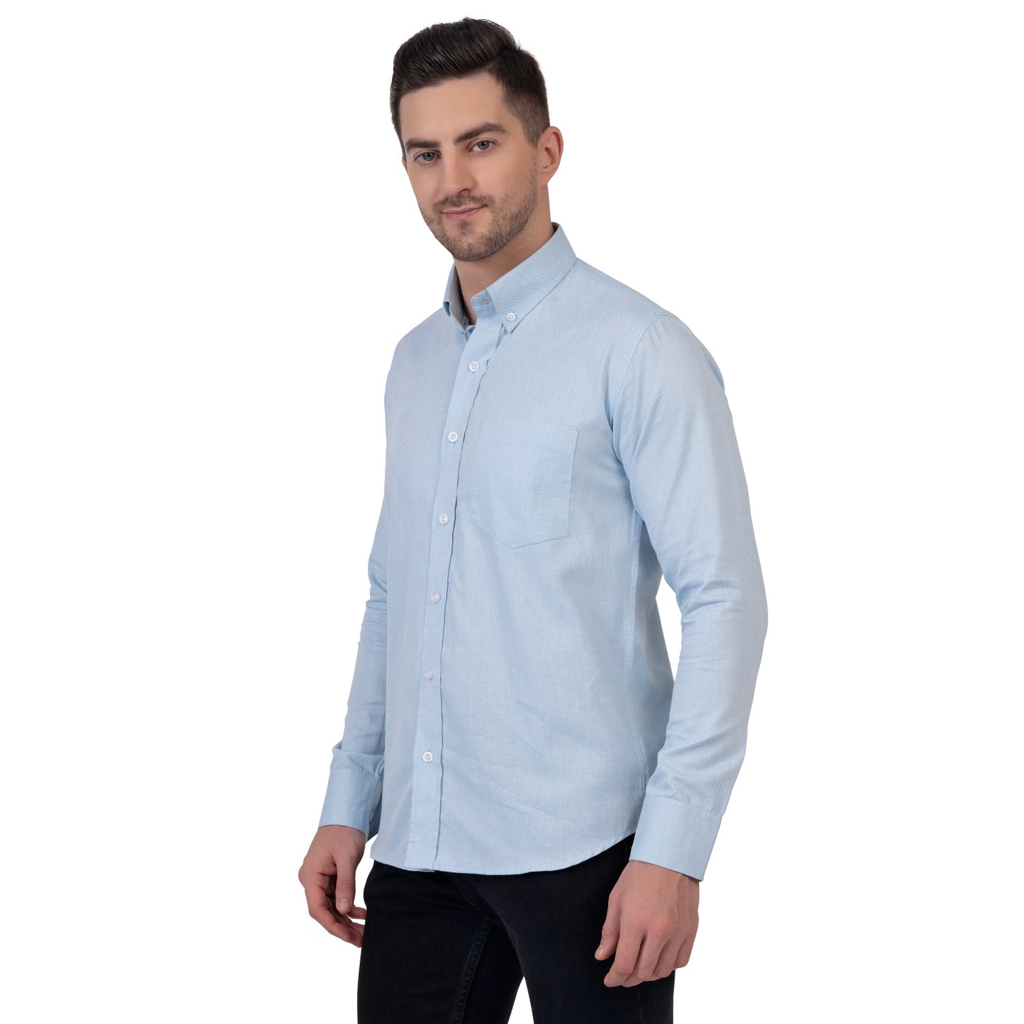 English Oxford Shirt Full Sleeve (Fade Blue)