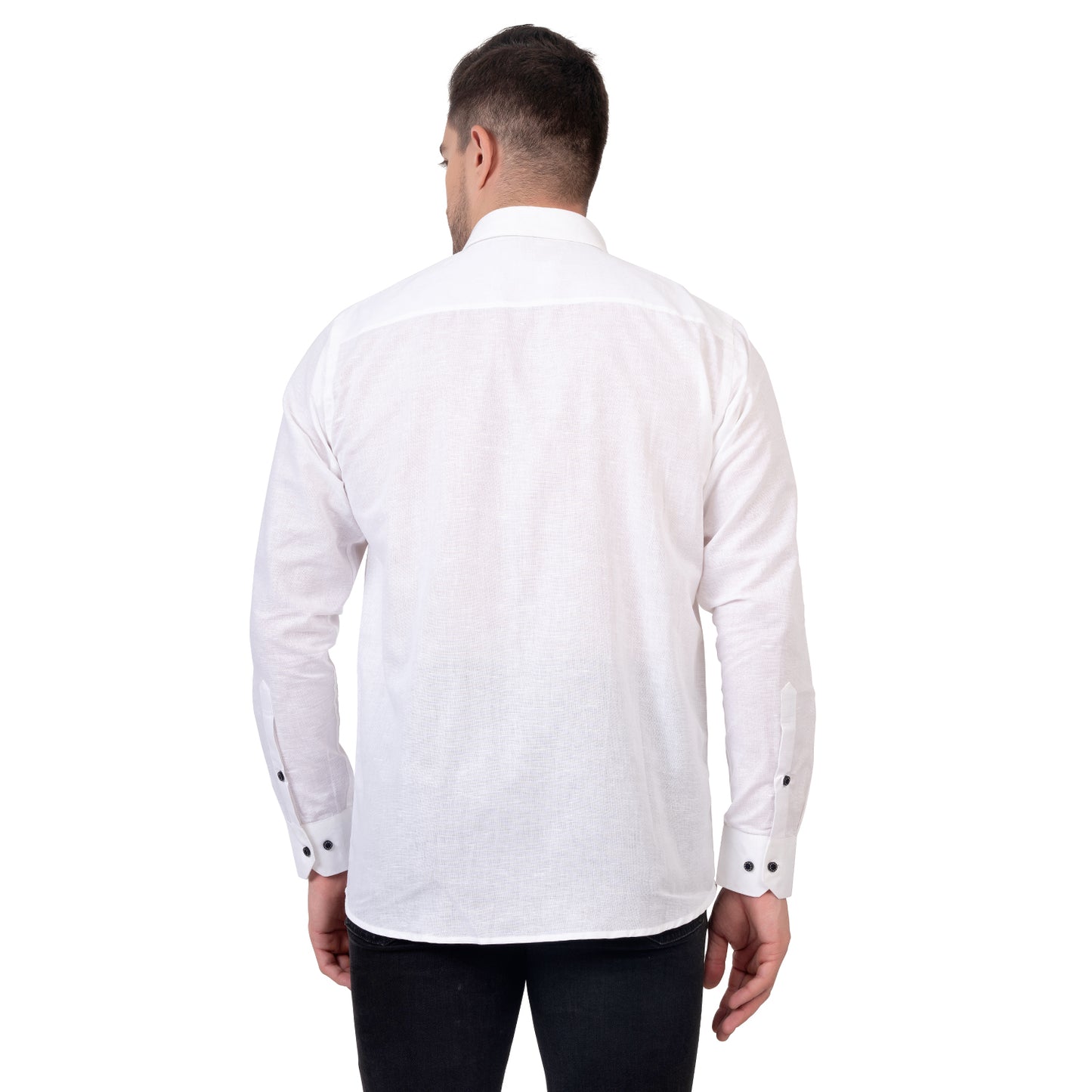 Full Sleeve Premium Linen Shirt (White)