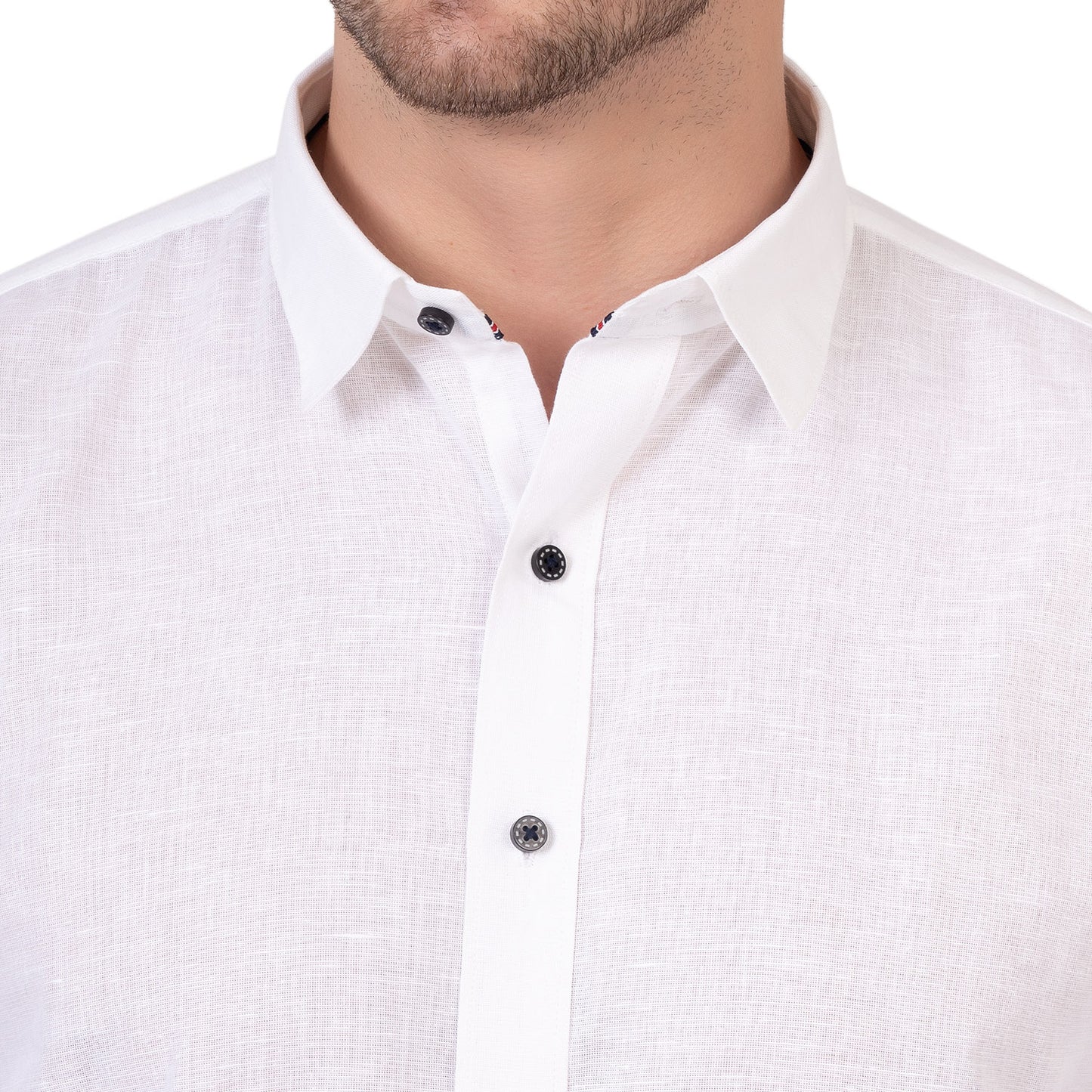 Full Sleeve Premium Linen Shirt (White)