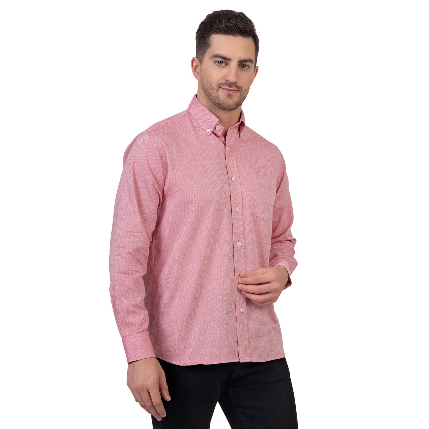 English Oxford Shirt Full Sleeve (Pink)