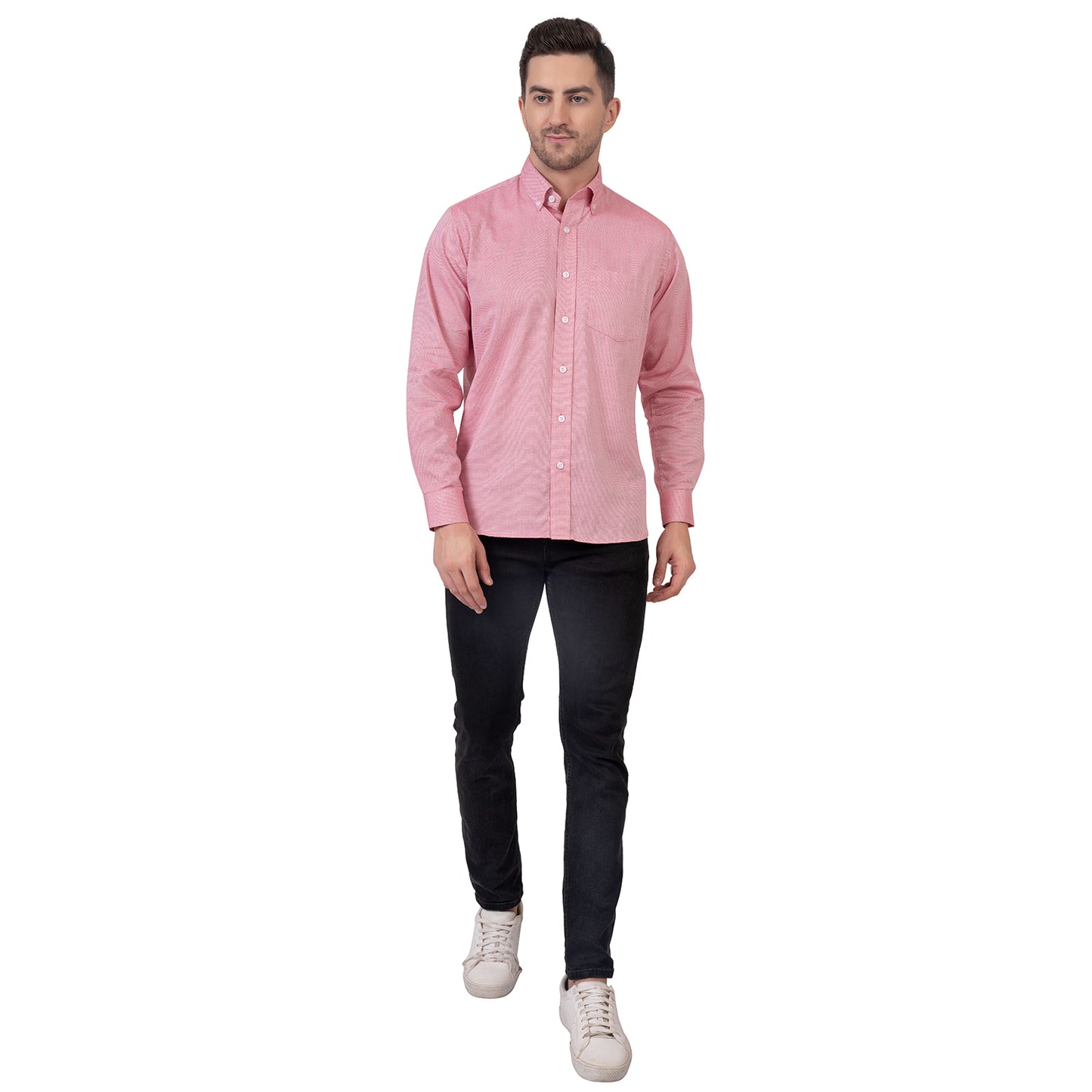 English Oxford Shirt Full Sleeve (Pink)