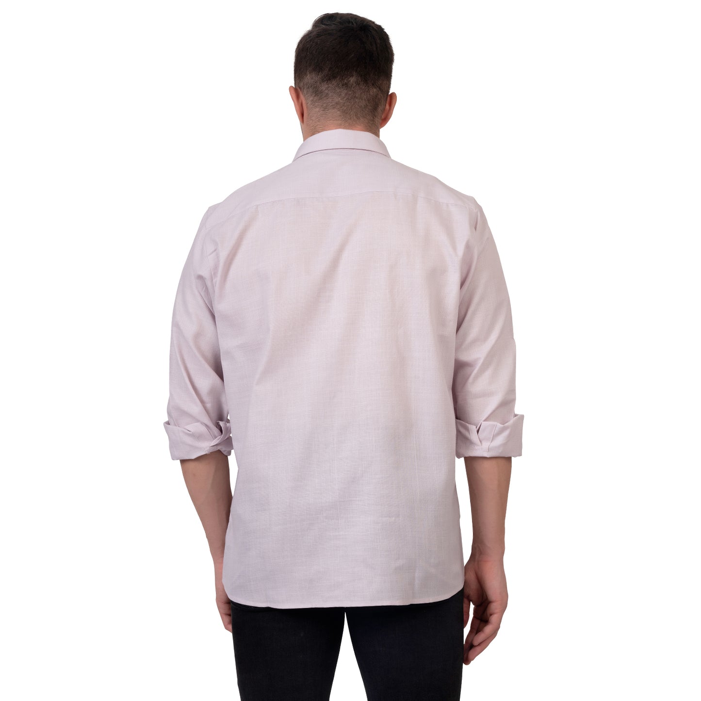 Full Sleeve Premium Linen Shirt (Rose White)