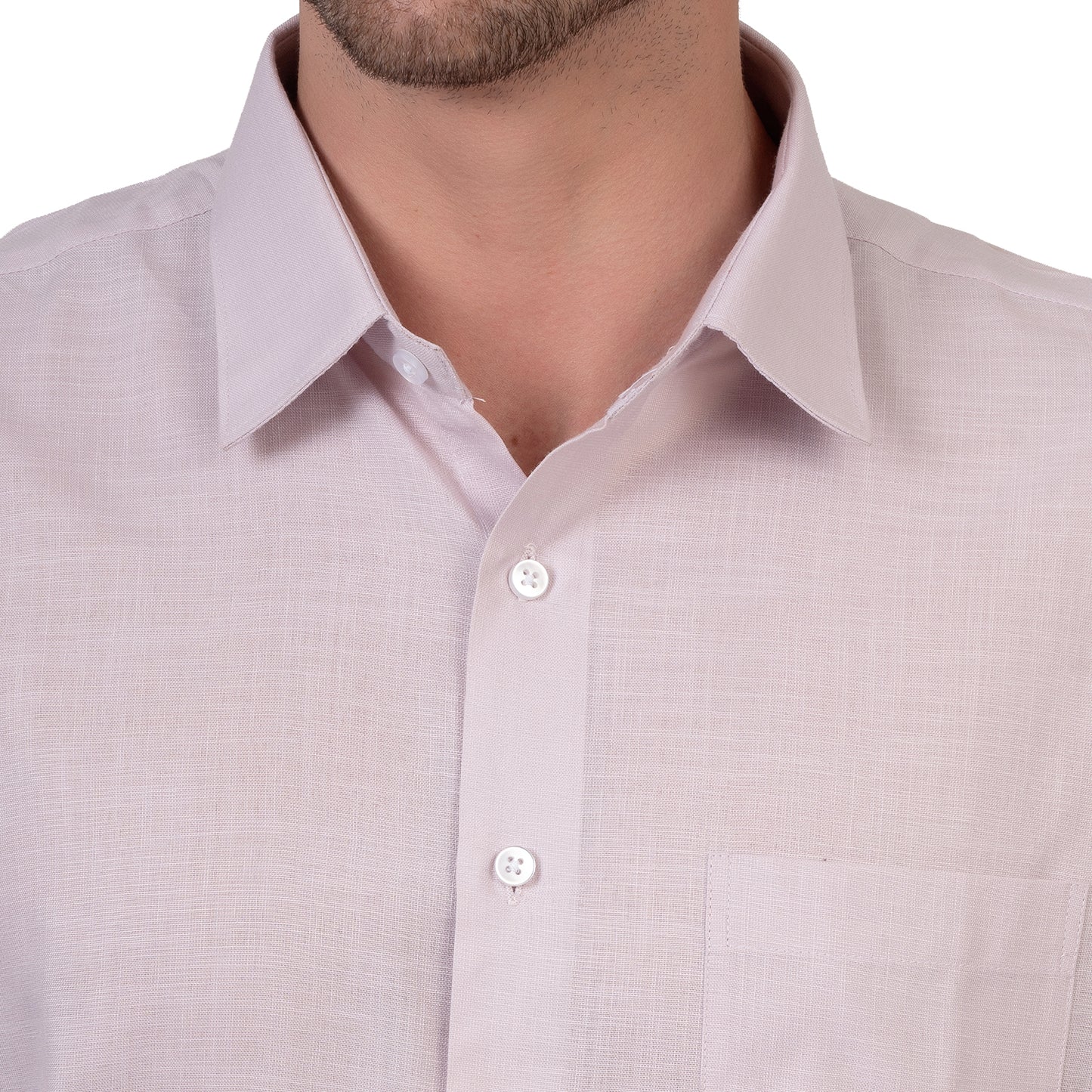 Full Sleeve Premium Linen Shirt (Rose White)