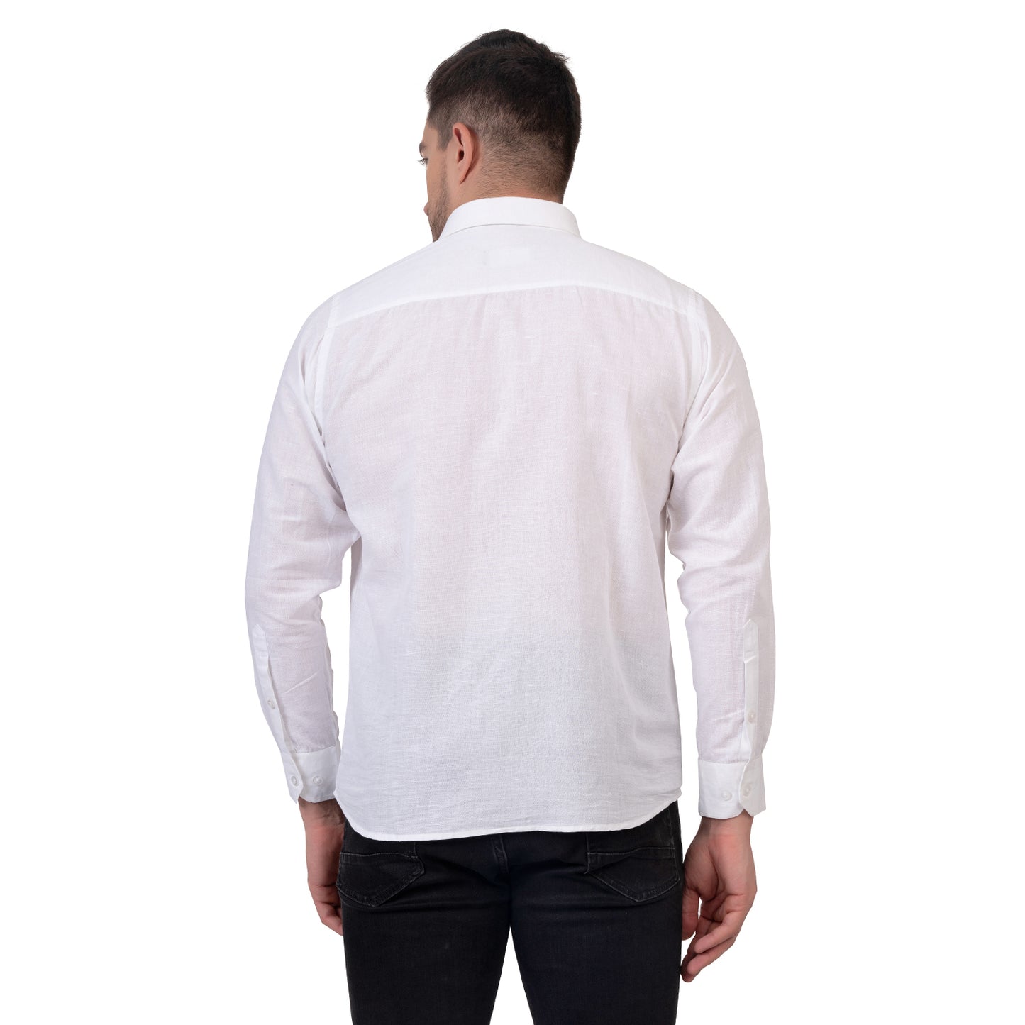 Full Sleeve Premium Linen Shirt (Pristine White)