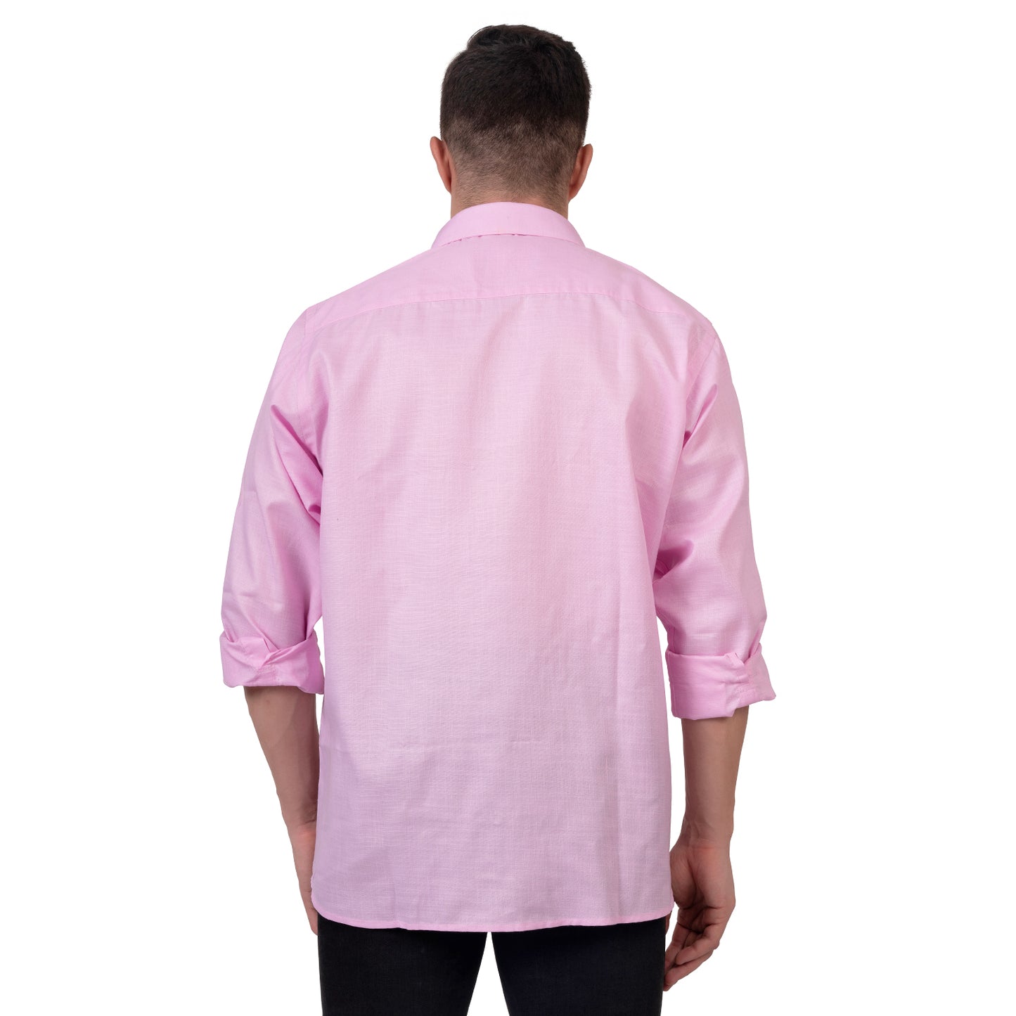 Full Sleeve Premium Linen Shirt (Pink)