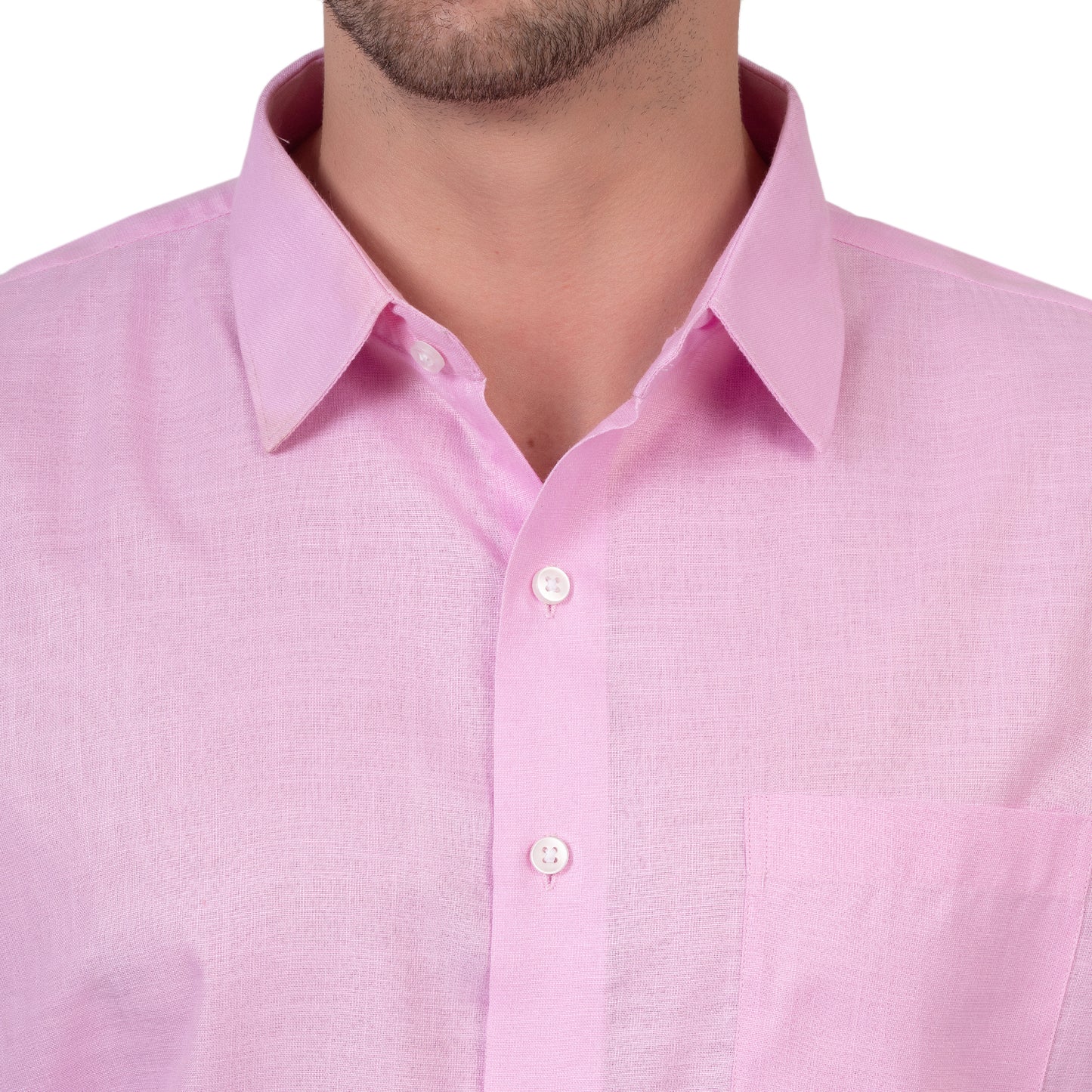 Full Sleeve Premium Linen Shirt (Pink)