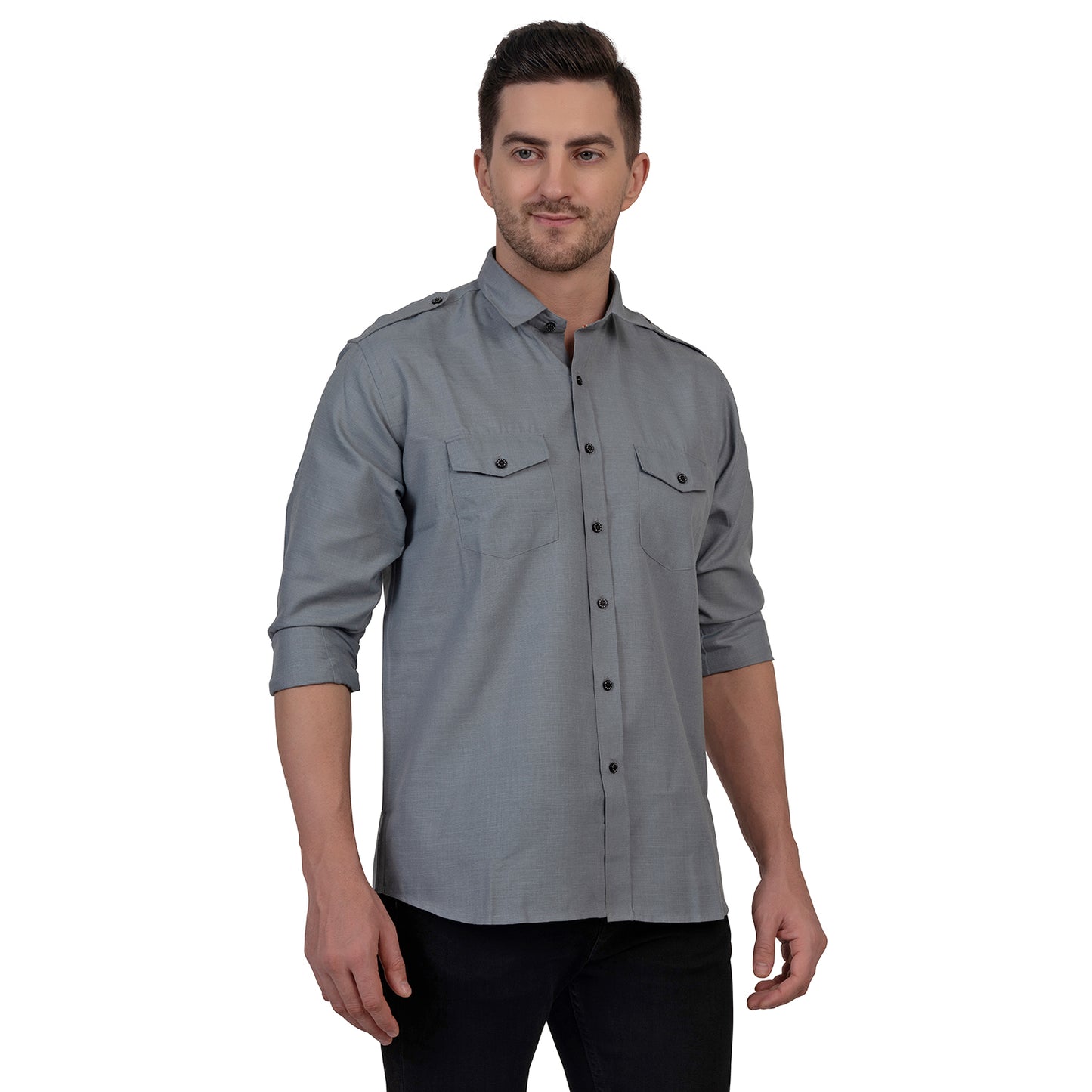 Full Sleeve Magic Linen Shirt (Grey)