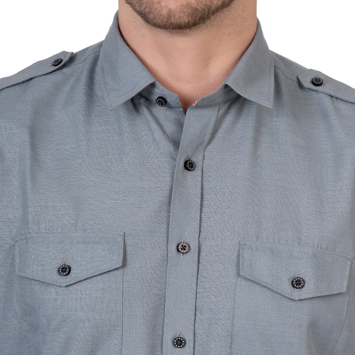 Full Sleeve Magic Linen Shirt (Grey)