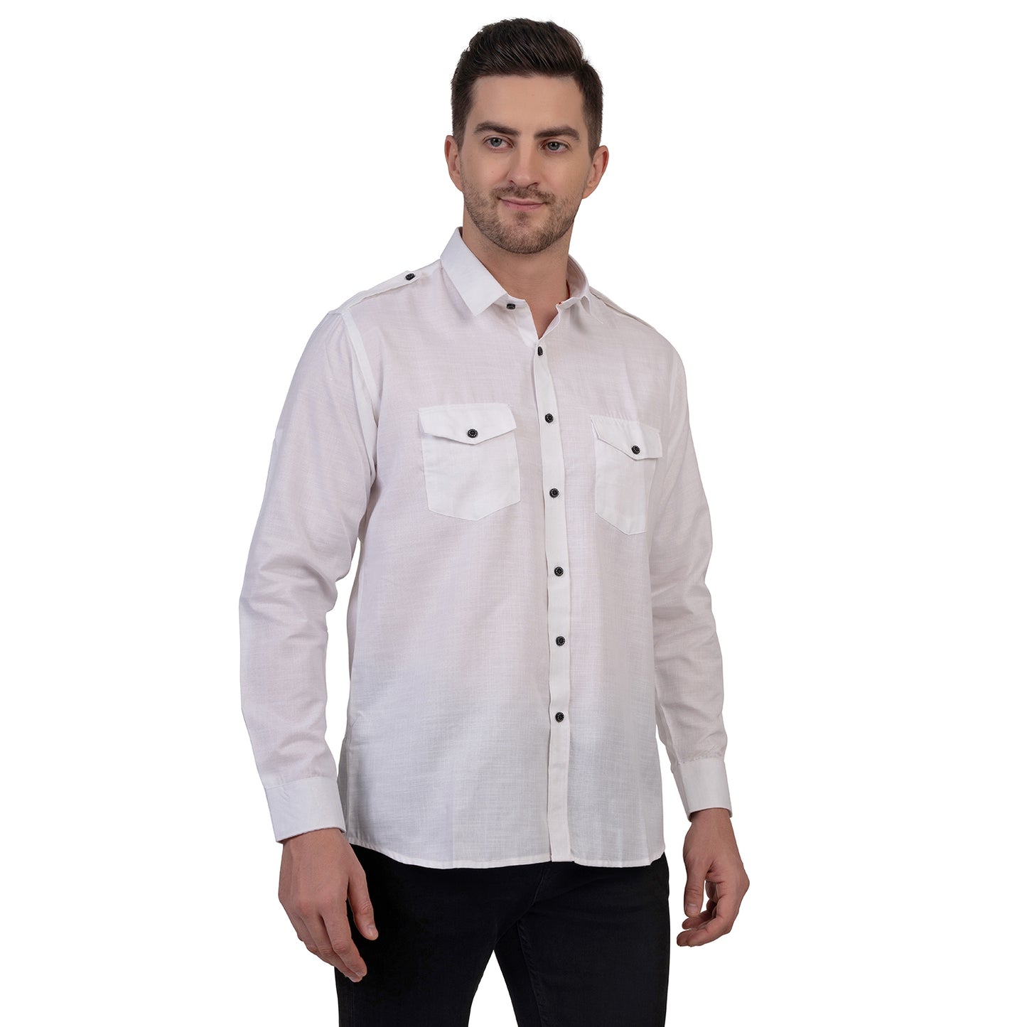 Full Sleeve Magic Linen Shirt (White)