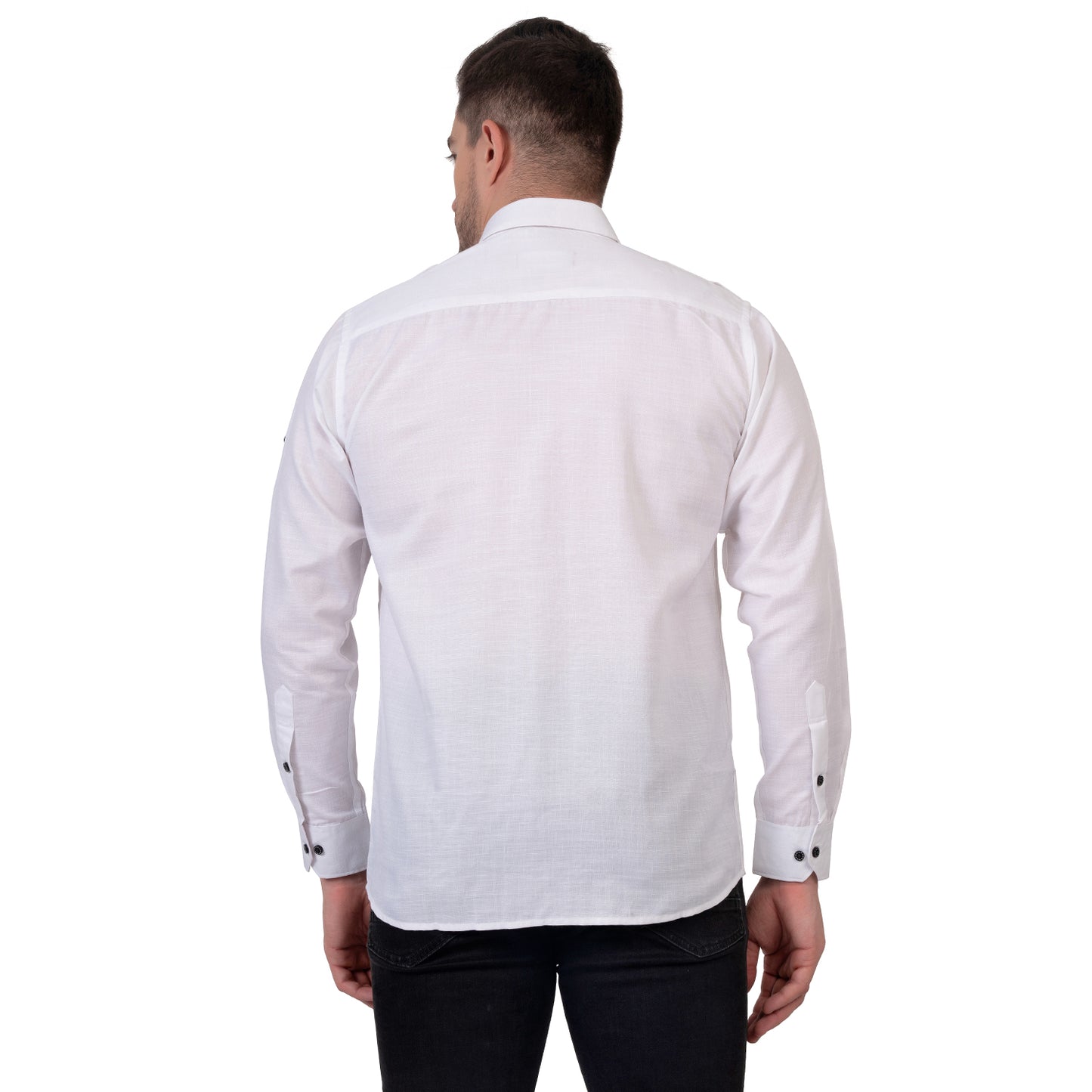 Full Sleeve Magic Linen Shirt (White)