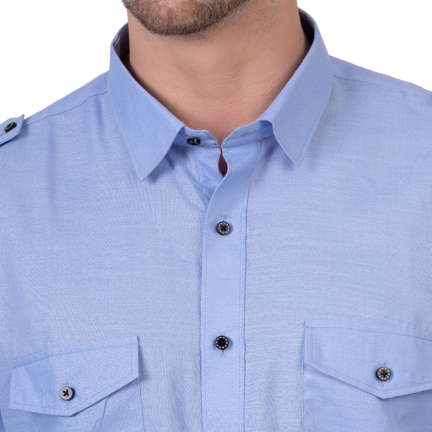 Full Sleeve Magic Linen Shirt (Blue)