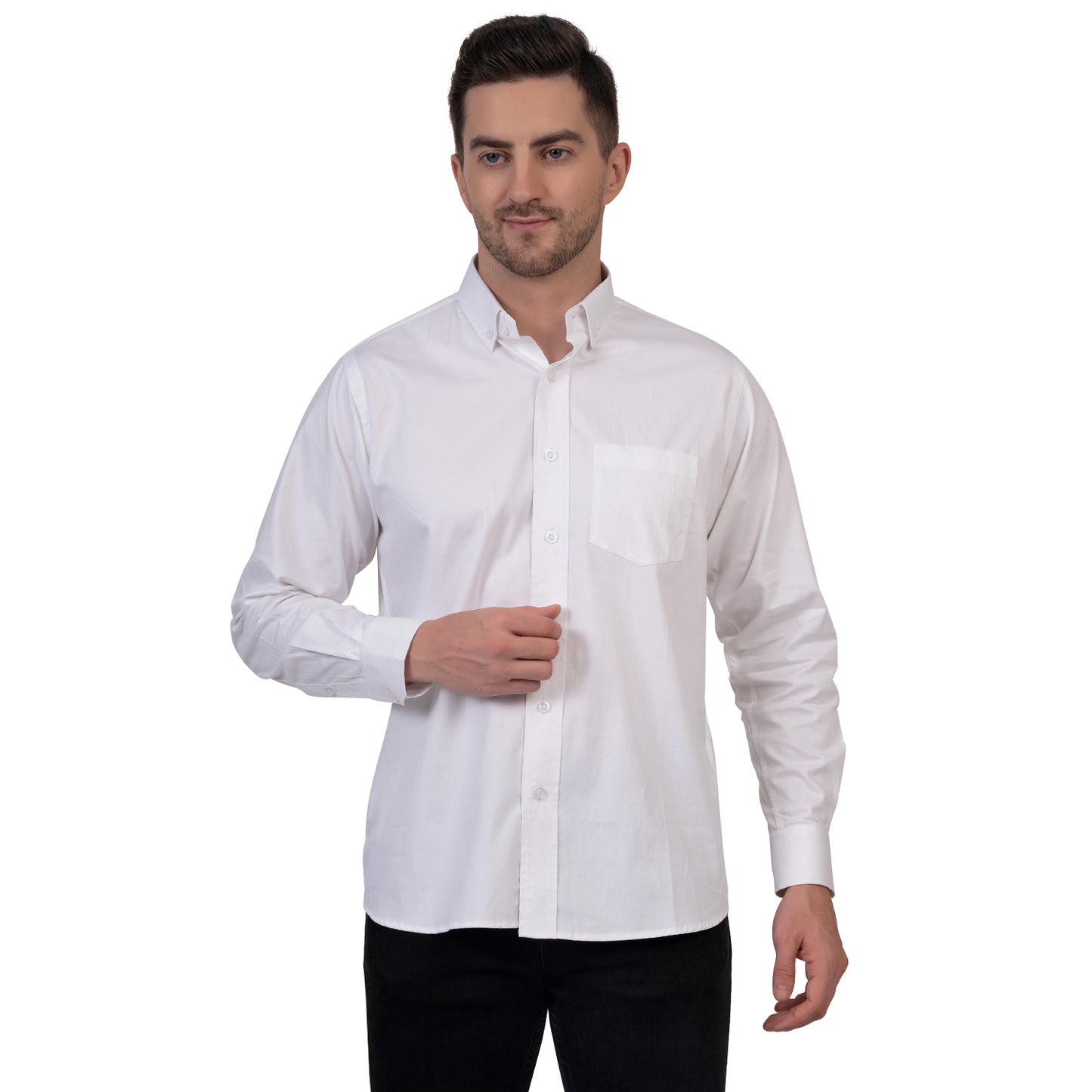 English Oxford Shirt Full Sleeve (White)