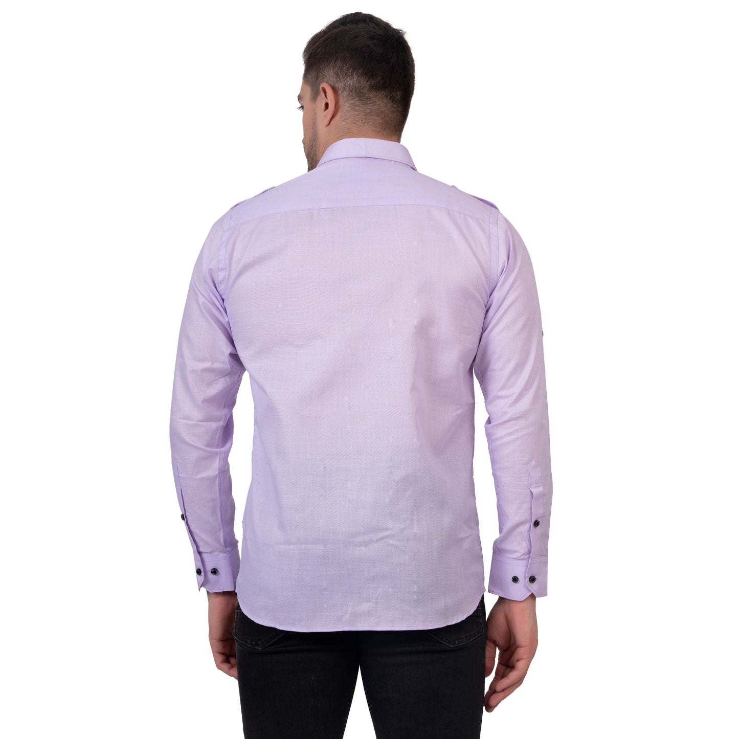 Full Sleeve Magic Linen Shirt (Light Purple)