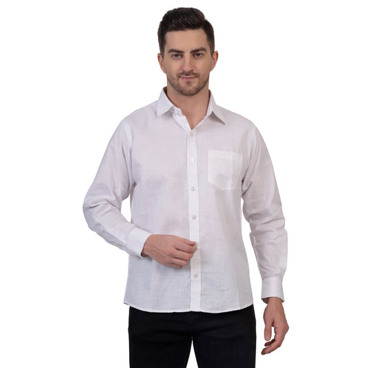 Full Sleeve Magic Linen Shirt (Majestic White)