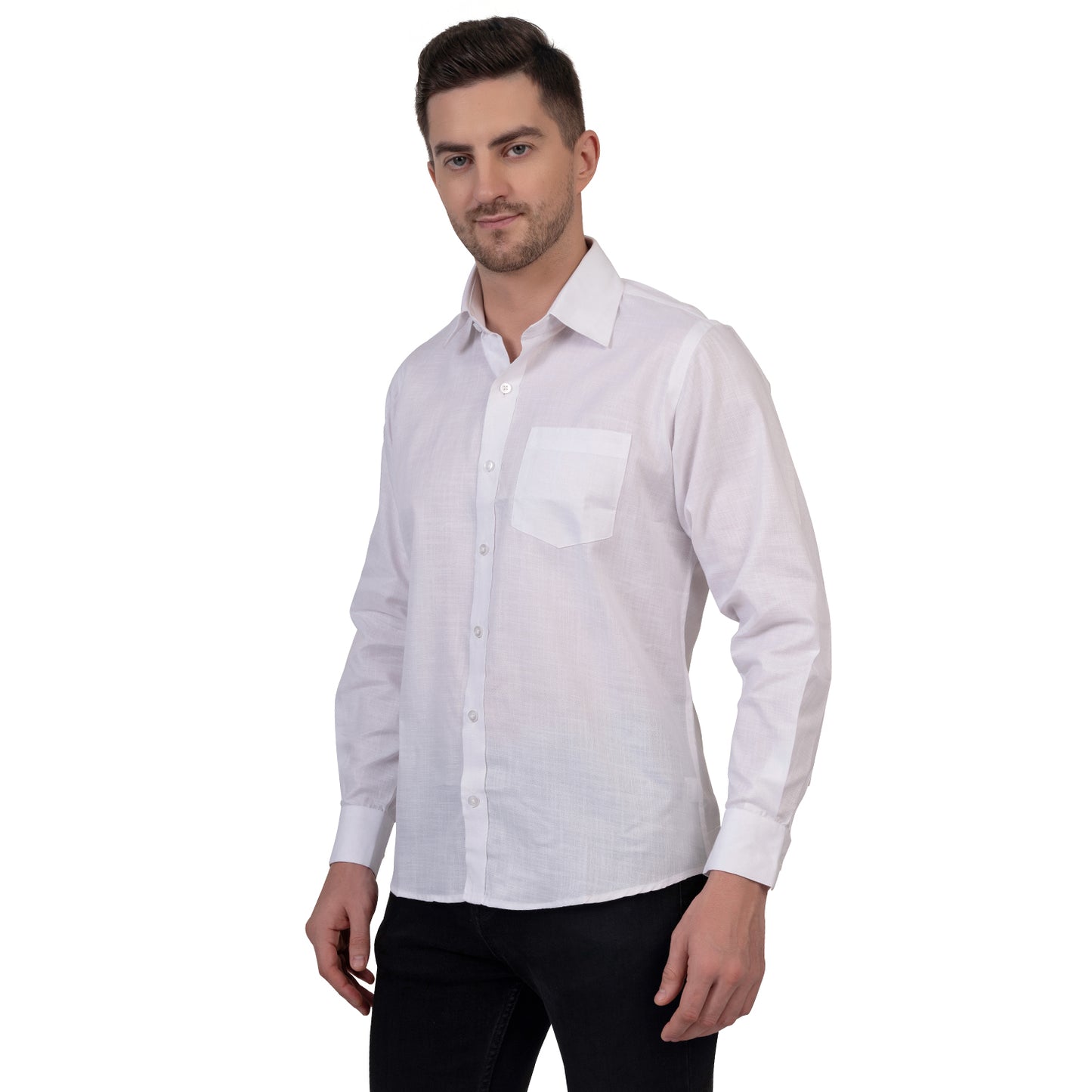 Full Sleeve Magic Linen Shirt (Majestic White)