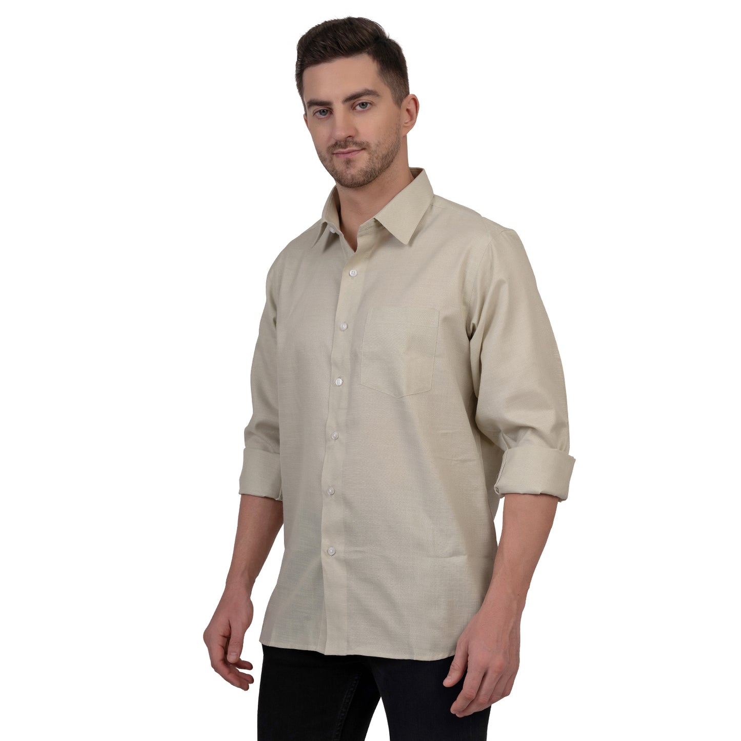 Full Sleeve Premium Linen Shirt (Sand Brown)