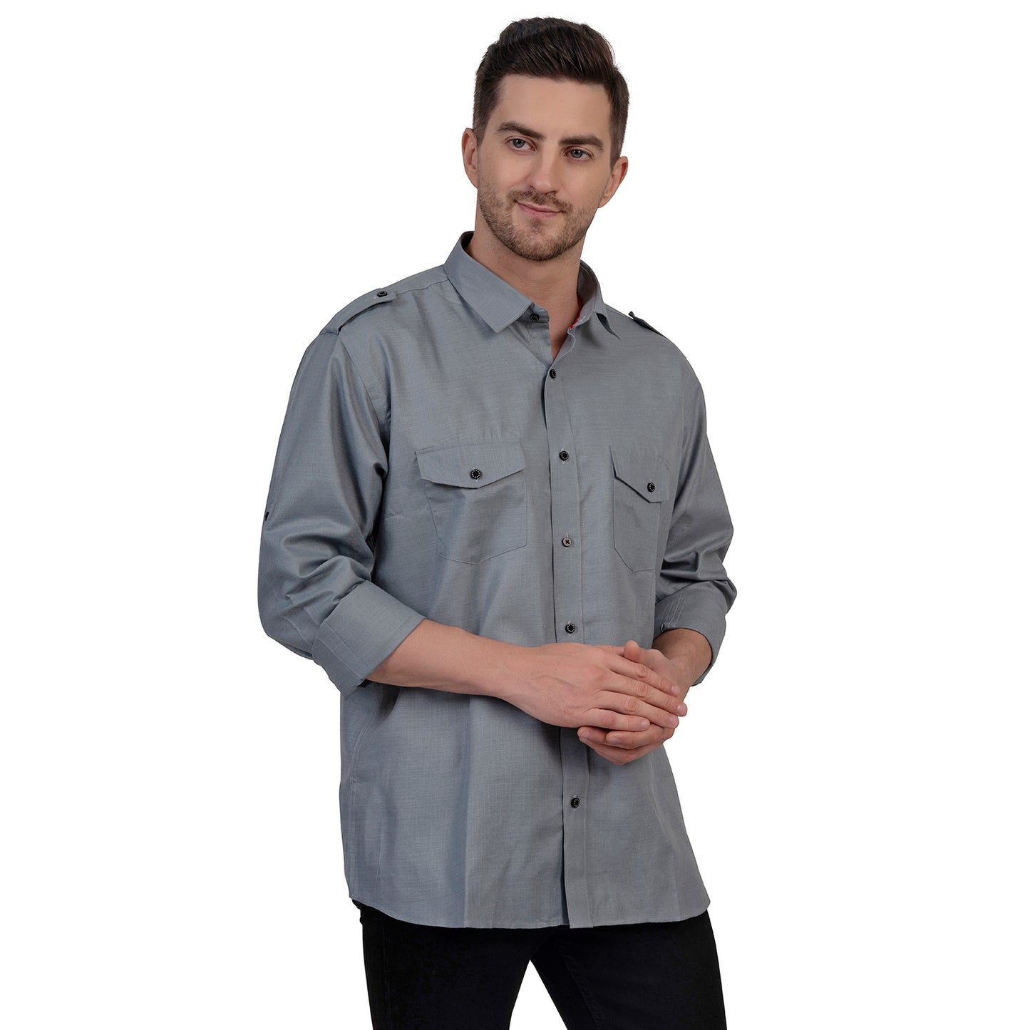 Full Sleeve Premium Linen Shirt (Gunmetal Grey)