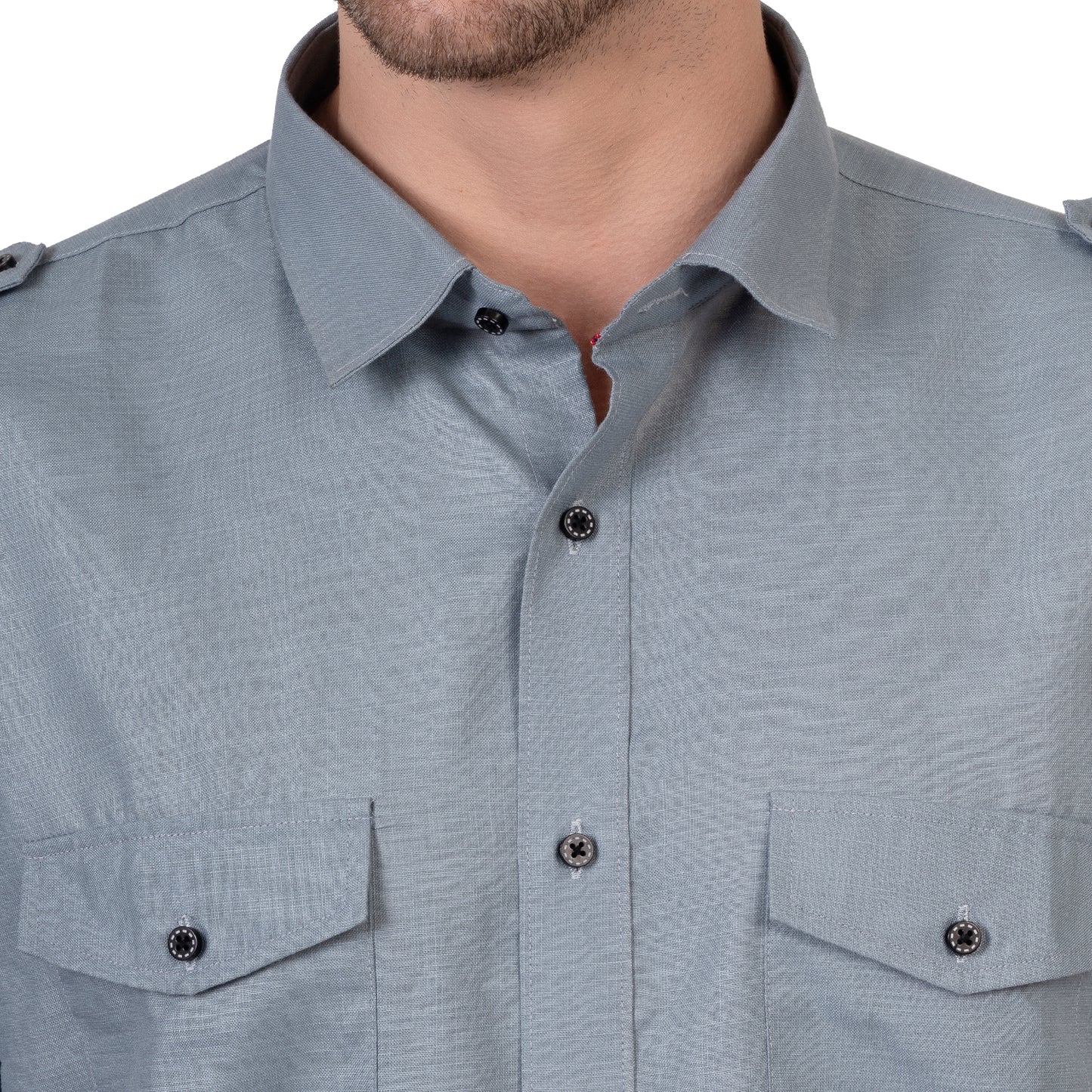 Full Sleeve Premium Linen Shirt (Gunmetal Grey)