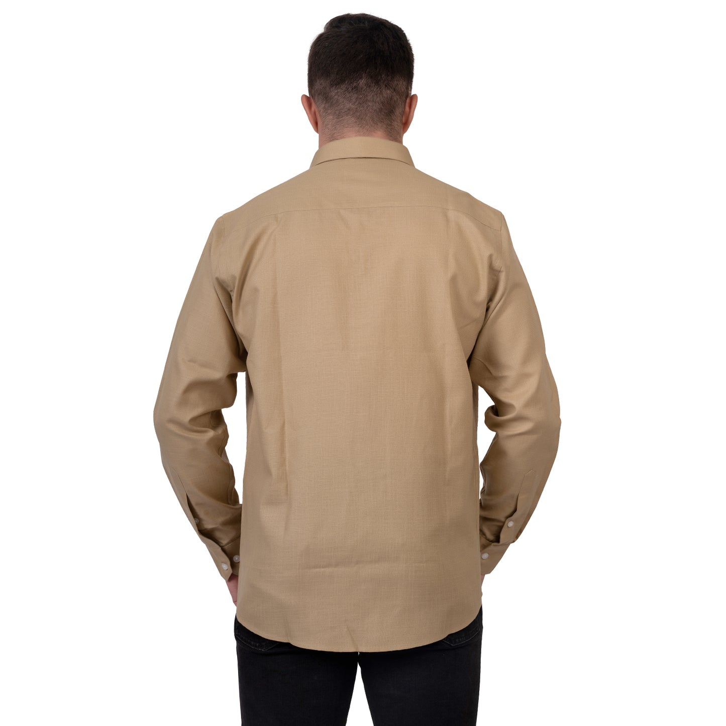 Full Sleeve Premium Linen Shirt (Khaki Brown)