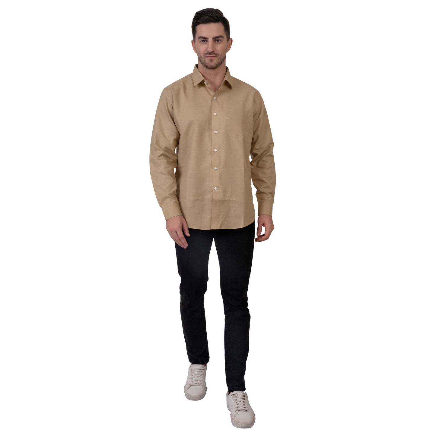 Full Sleeve Premium Linen Shirt (Khaki Brown)