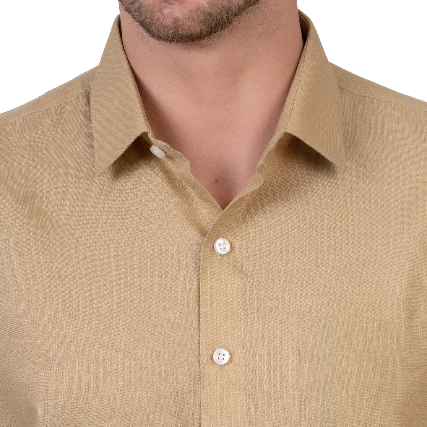 Full Sleeve Premium Linen Shirt (Khaki Brown)