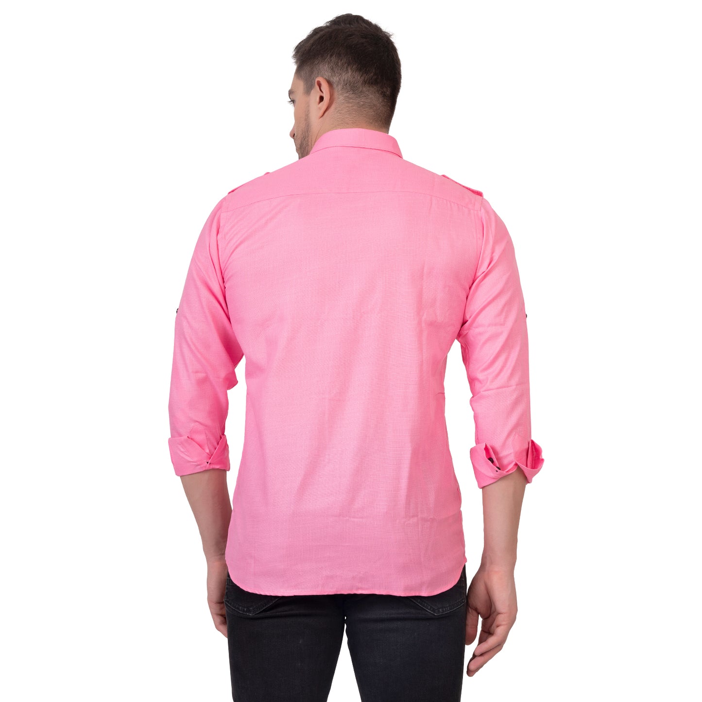 Full Sleeve Magic Linen Shirt (Pink)