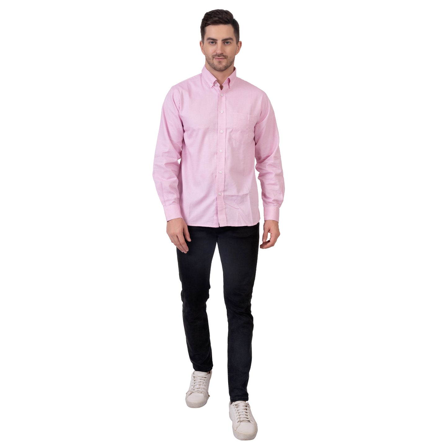 English Oxford Shirt Full Sleeve (Bright Pink)