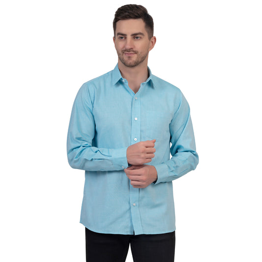 English Oxford Shirt Full Sleeve (Sky Blue)