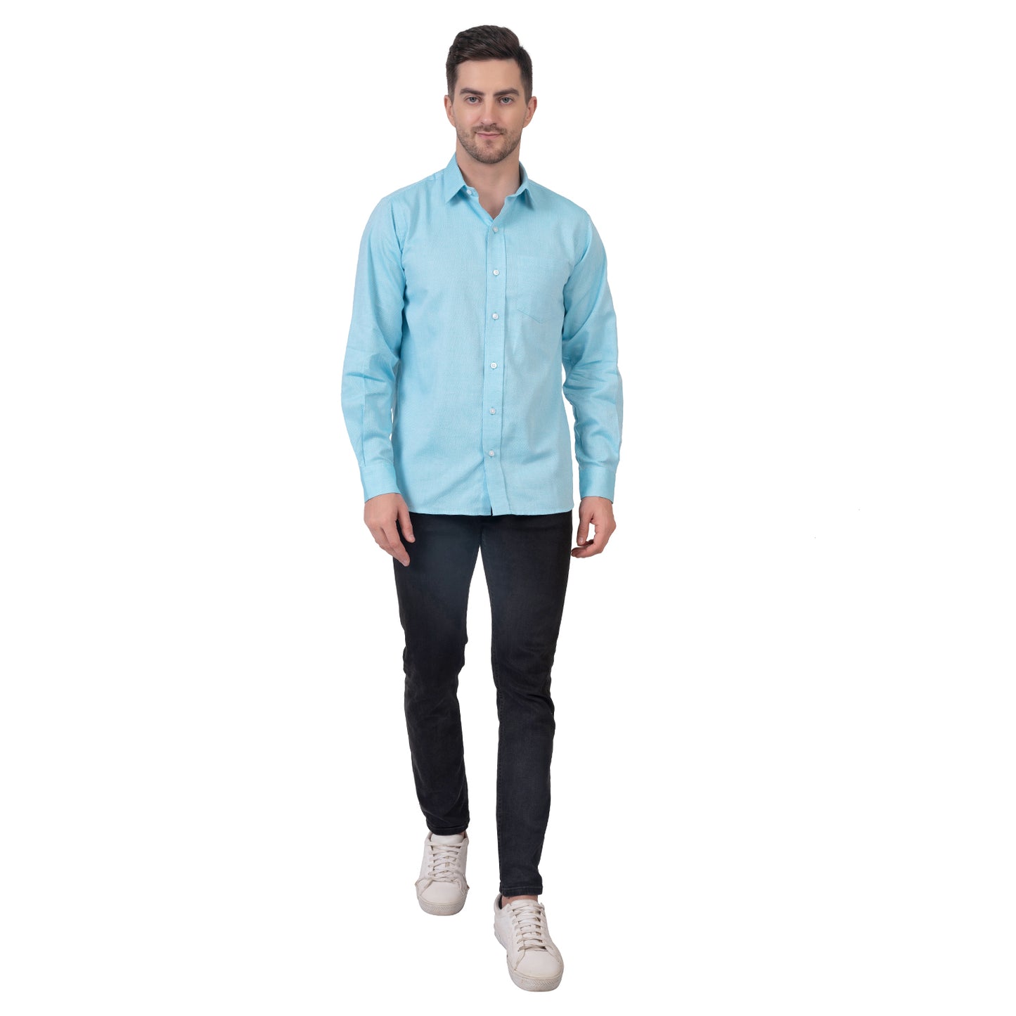 English Oxford Shirt Full Sleeve (Sky Blue)