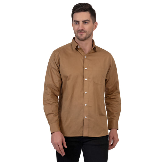 Full Sleeve Premium Linen Shirt (Coffee Brown)