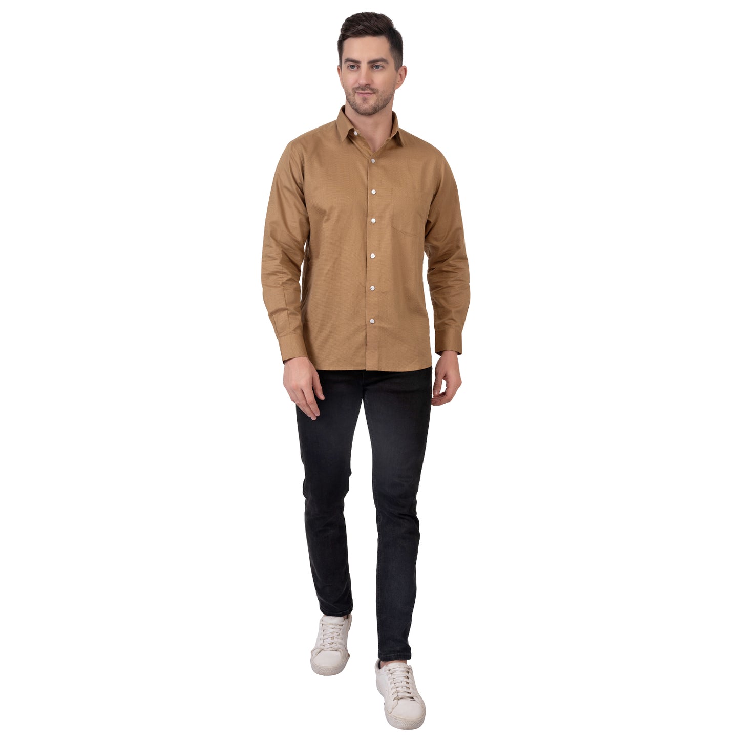 Full Sleeve Premium Linen Shirt (Coffee Brown)