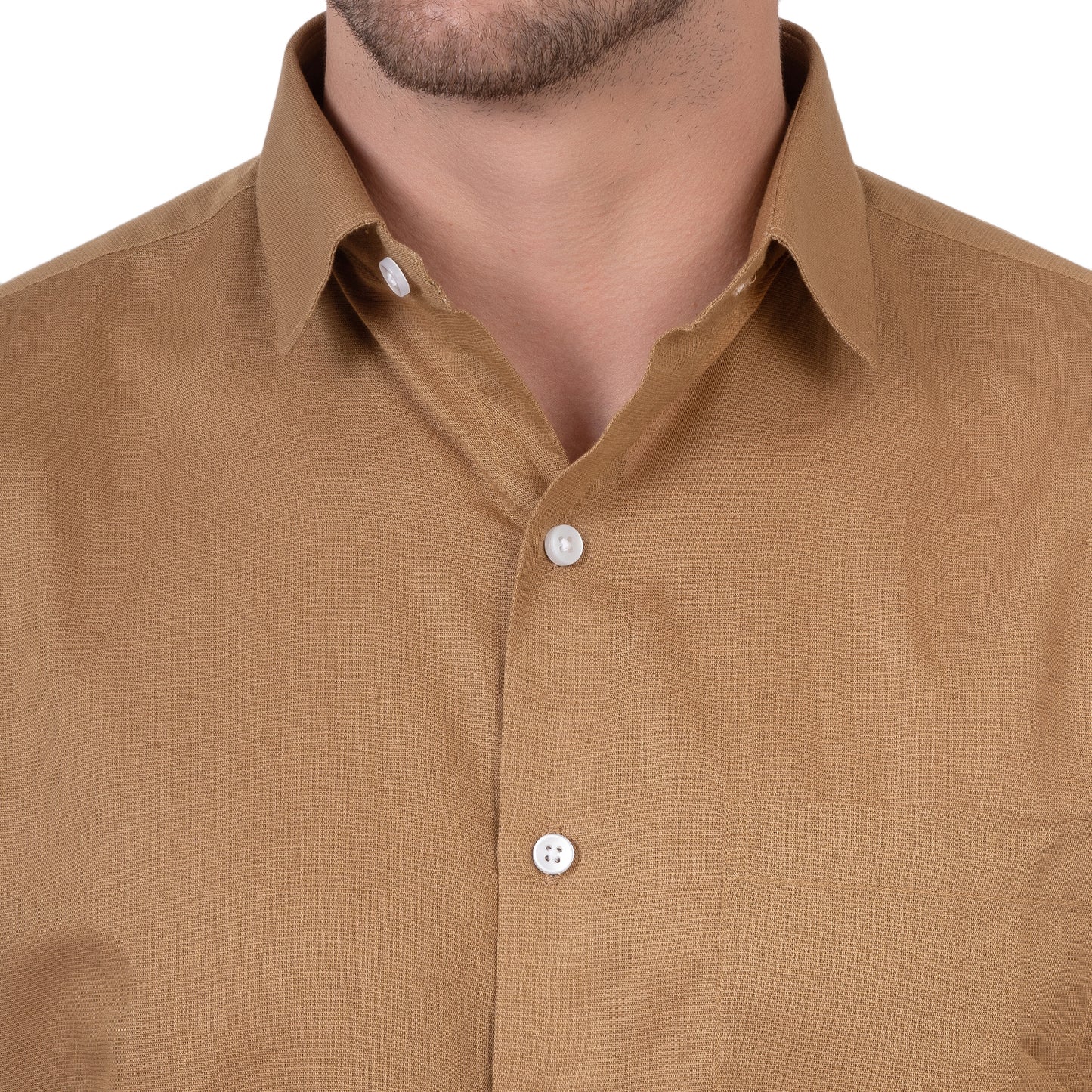 Full Sleeve Premium Linen Shirt (Coffee Brown)