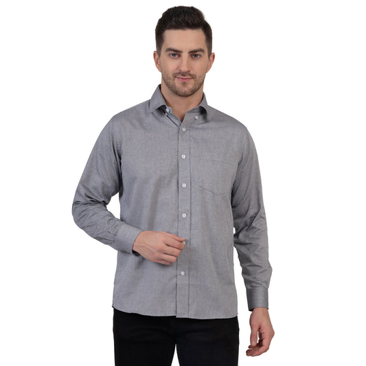 English Oxford Shirt Full Sleeve (Grey)