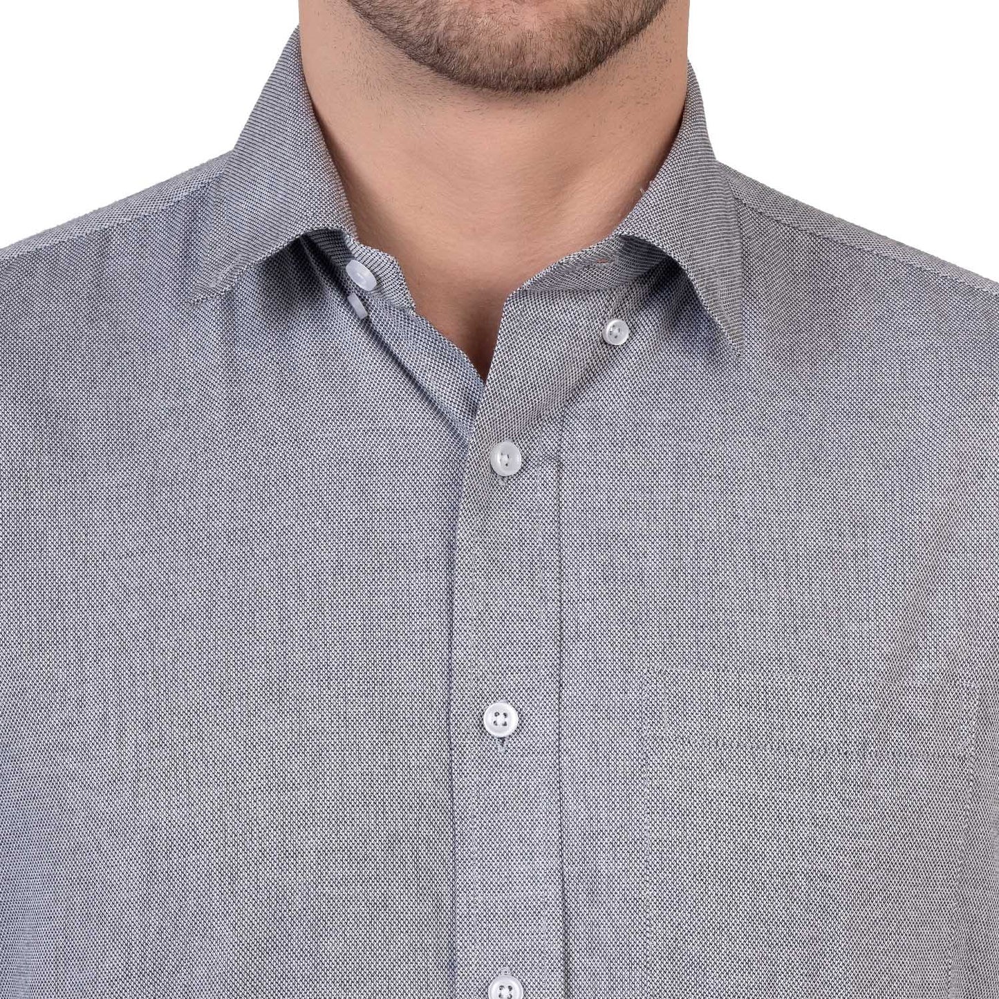 English Oxford Shirt Full Sleeve (Grey)