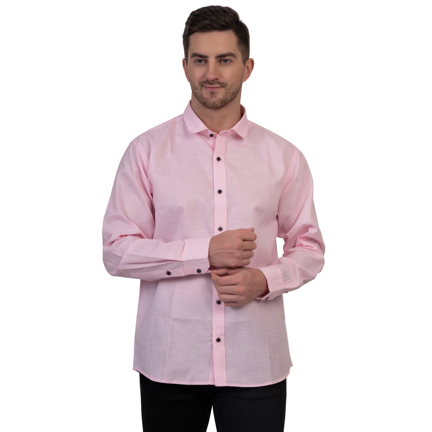 Full Sleeve Magic Linen Shirt (Light Pink)