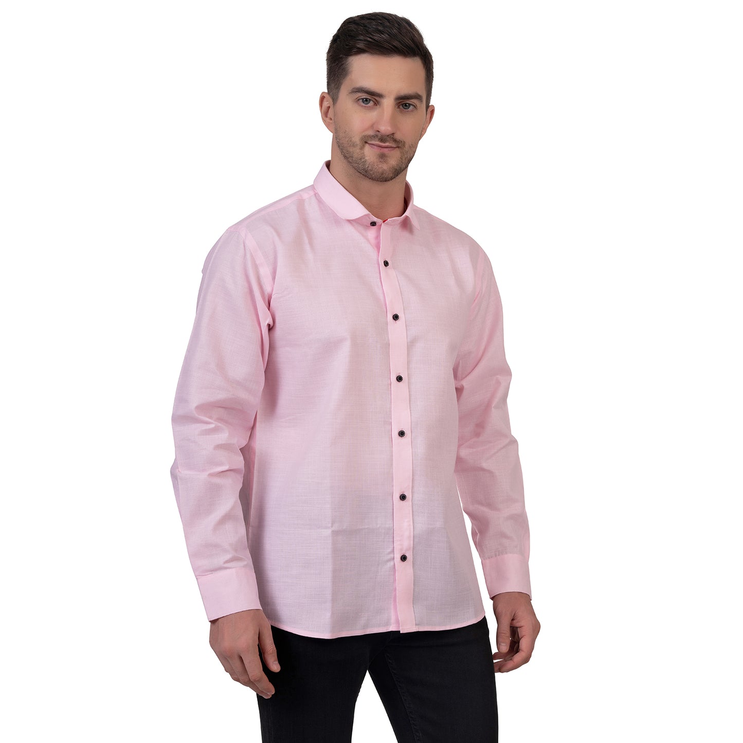 Full Sleeve Magic Linen Shirt (Light Pink)