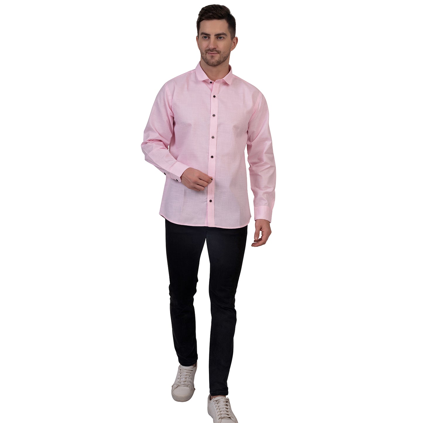 Full Sleeve Magic Linen Shirt (Light Pink)