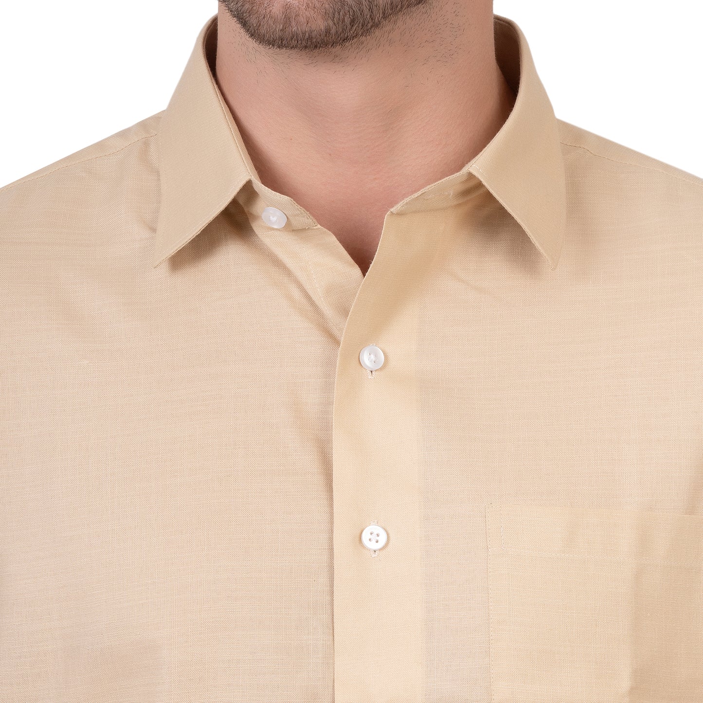 Full Sleeve Premium Linen Shirt (Light Brown)