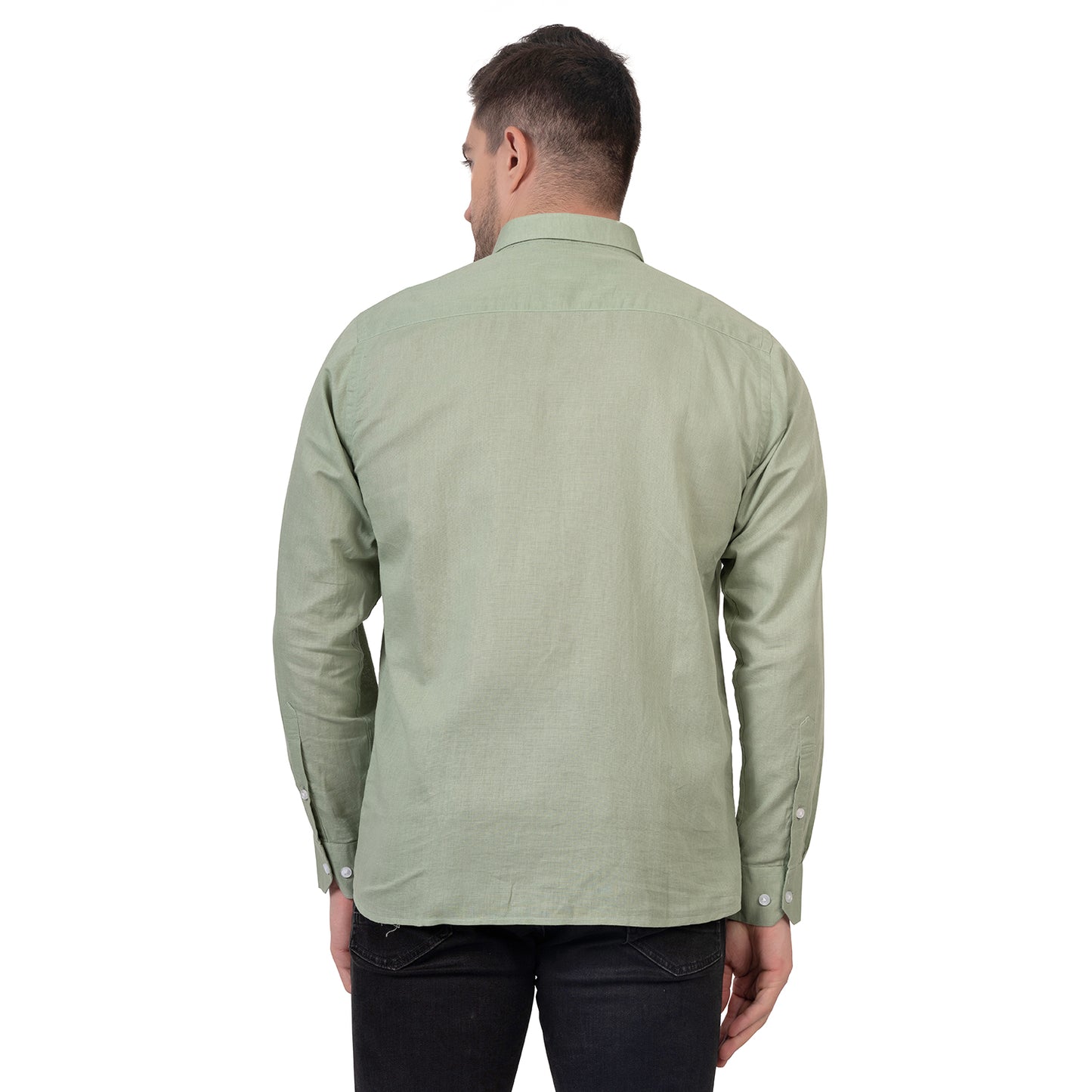 Full Sleeve Premium Linen Shirt (Spring Green)