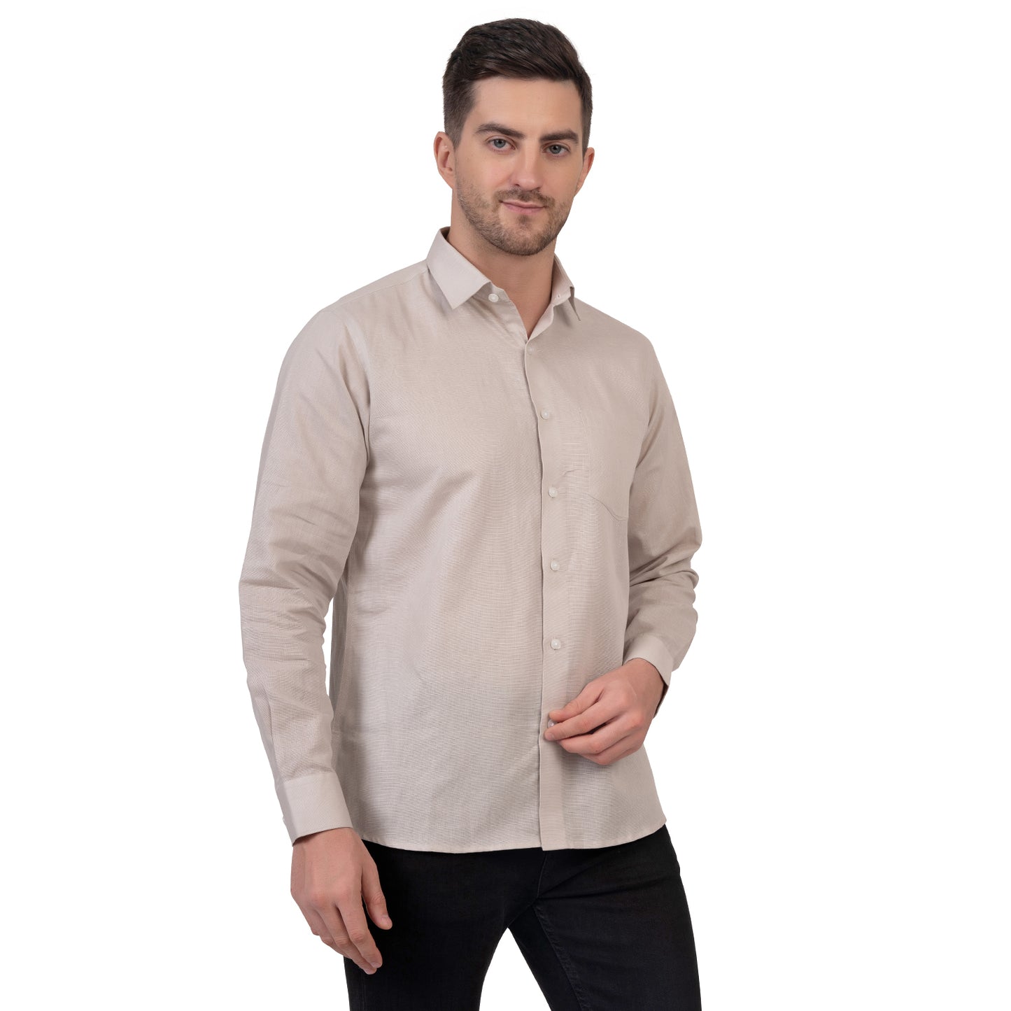 Full Sleeve Premium Linen Shirt (Crimson)