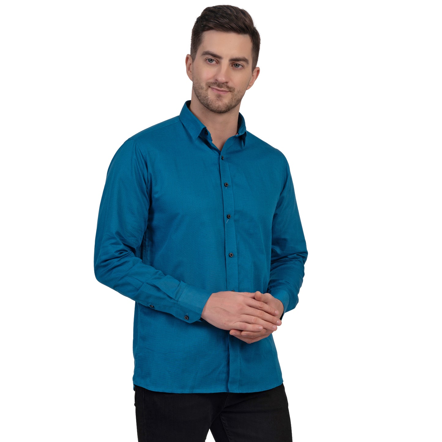 Full Sleeve Magic Linen Shirt (Deep Blue)