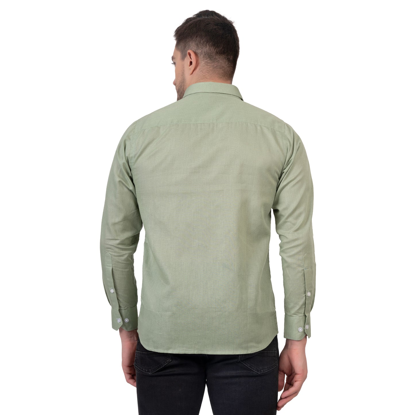 Full Sleeve Magic Linen Shirt (Olive Green)