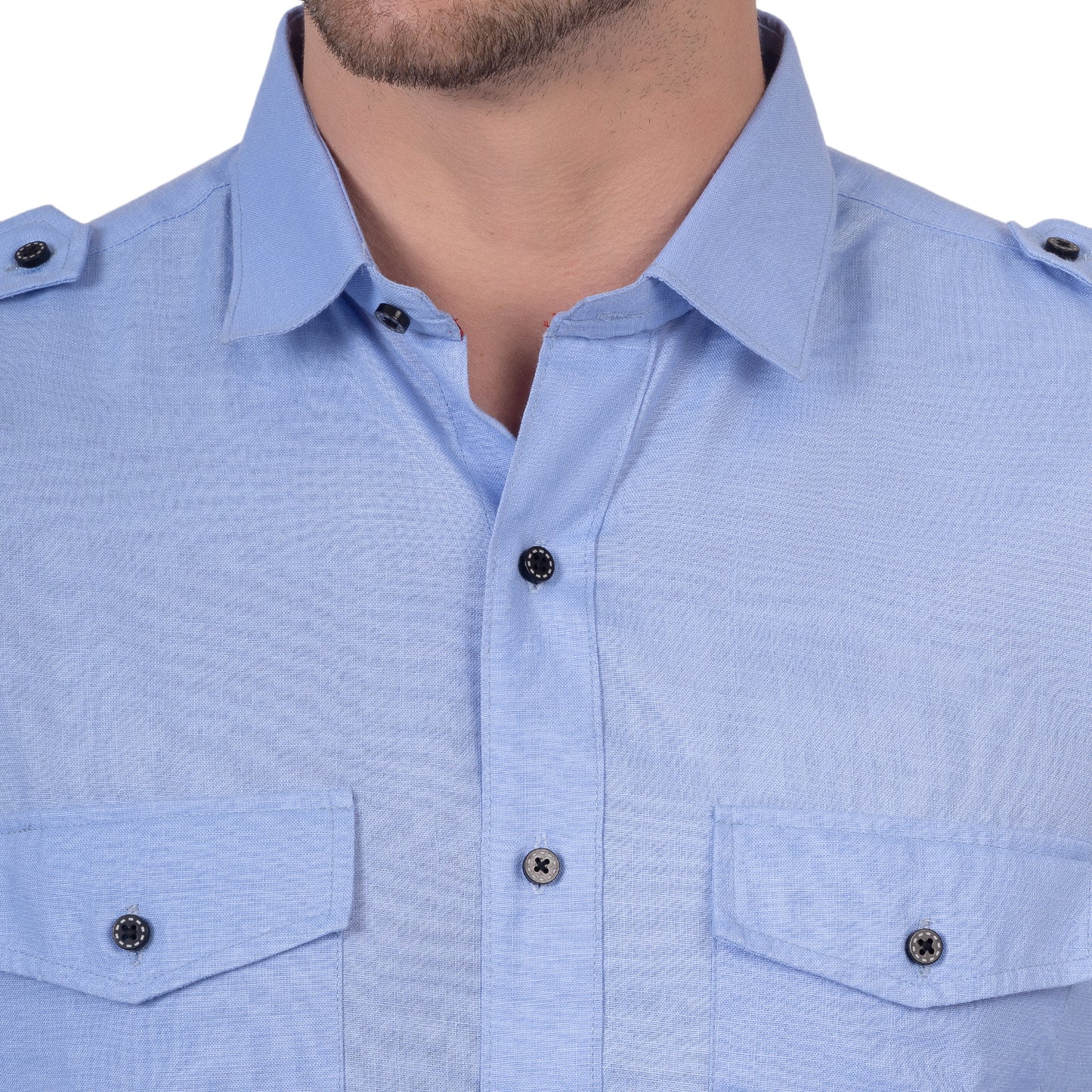 Full Sleeve Magic Linen Shirt (Fade Blue)