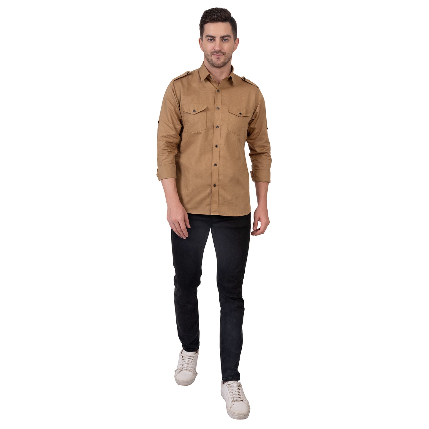 Full Sleeve Magic Linen Shirt (Coffee Brown)