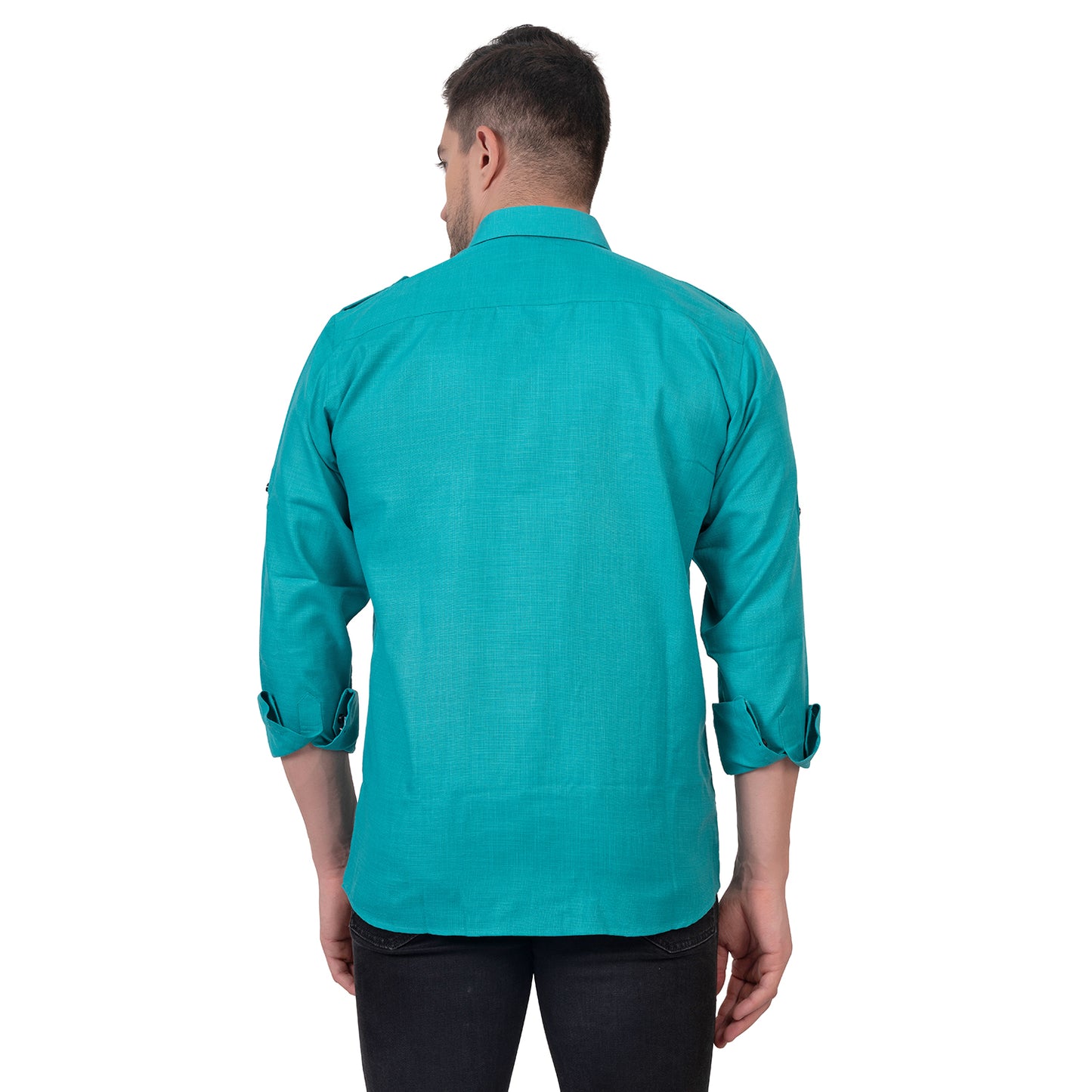 Full Sleeve Magic Linen Shirt (Ocean Blue)