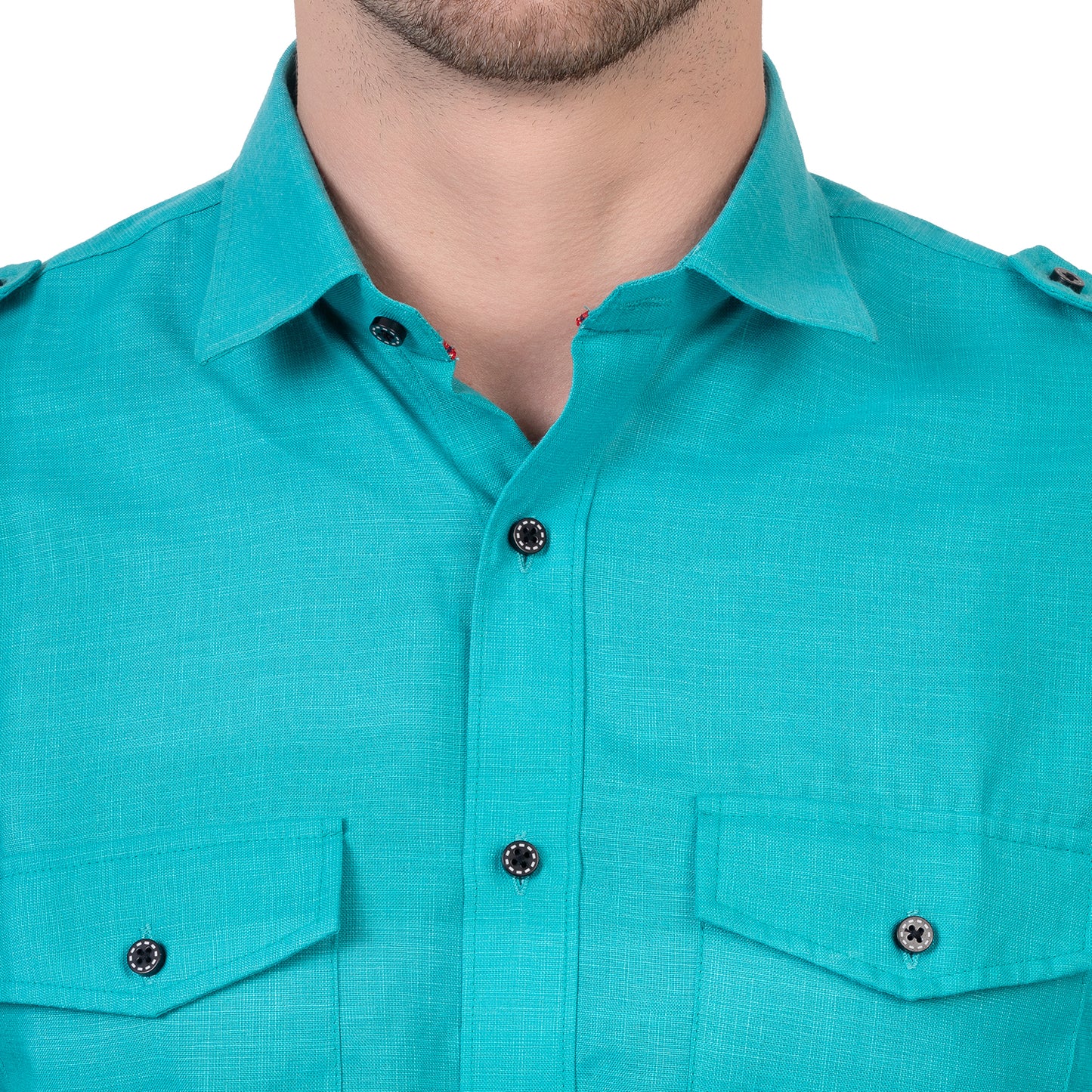 Full Sleeve Magic Linen Shirt (Ocean Blue)