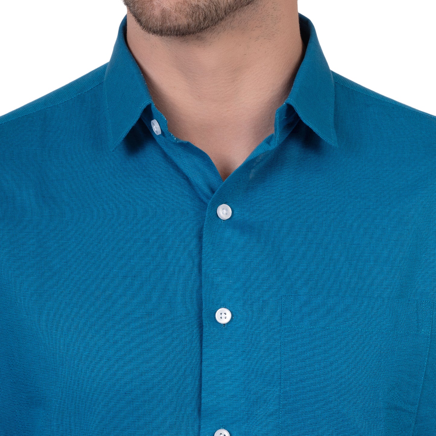 Full Sleeve Premium Linen Shirt (Deep Blue)