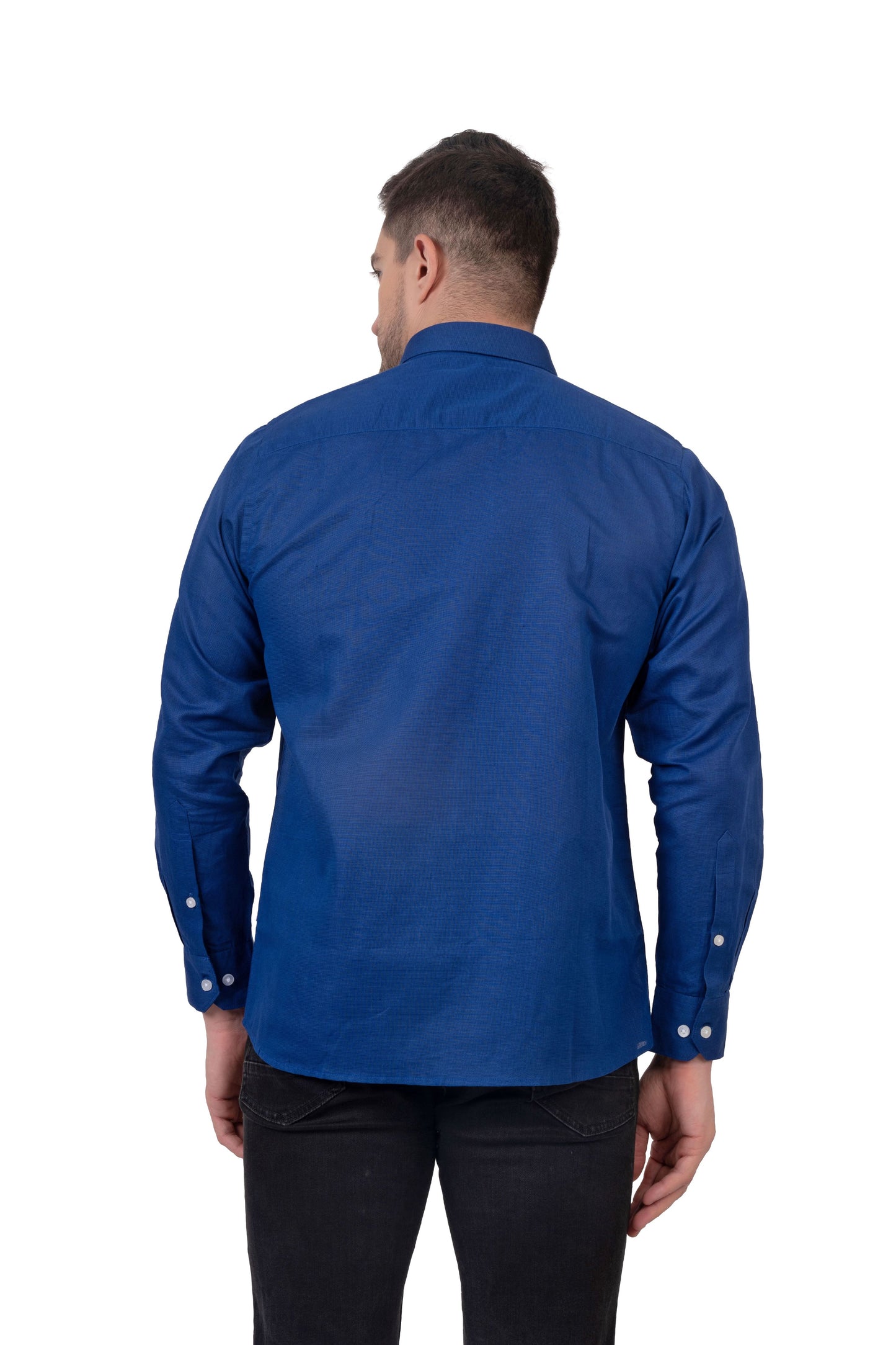 Full Sleeve Premium Linen Shirt (Royal Blue)