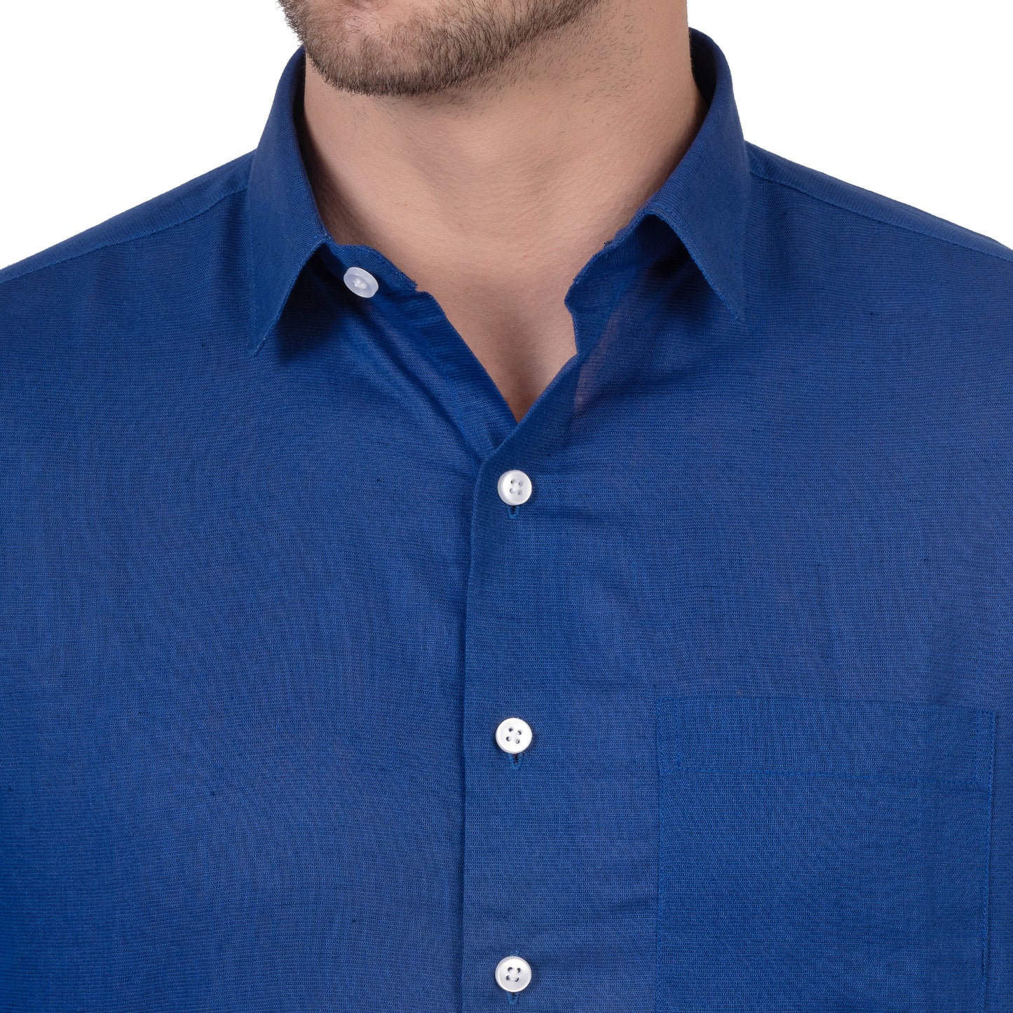 Full Sleeve Premium Linen Shirt (Royal Blue)